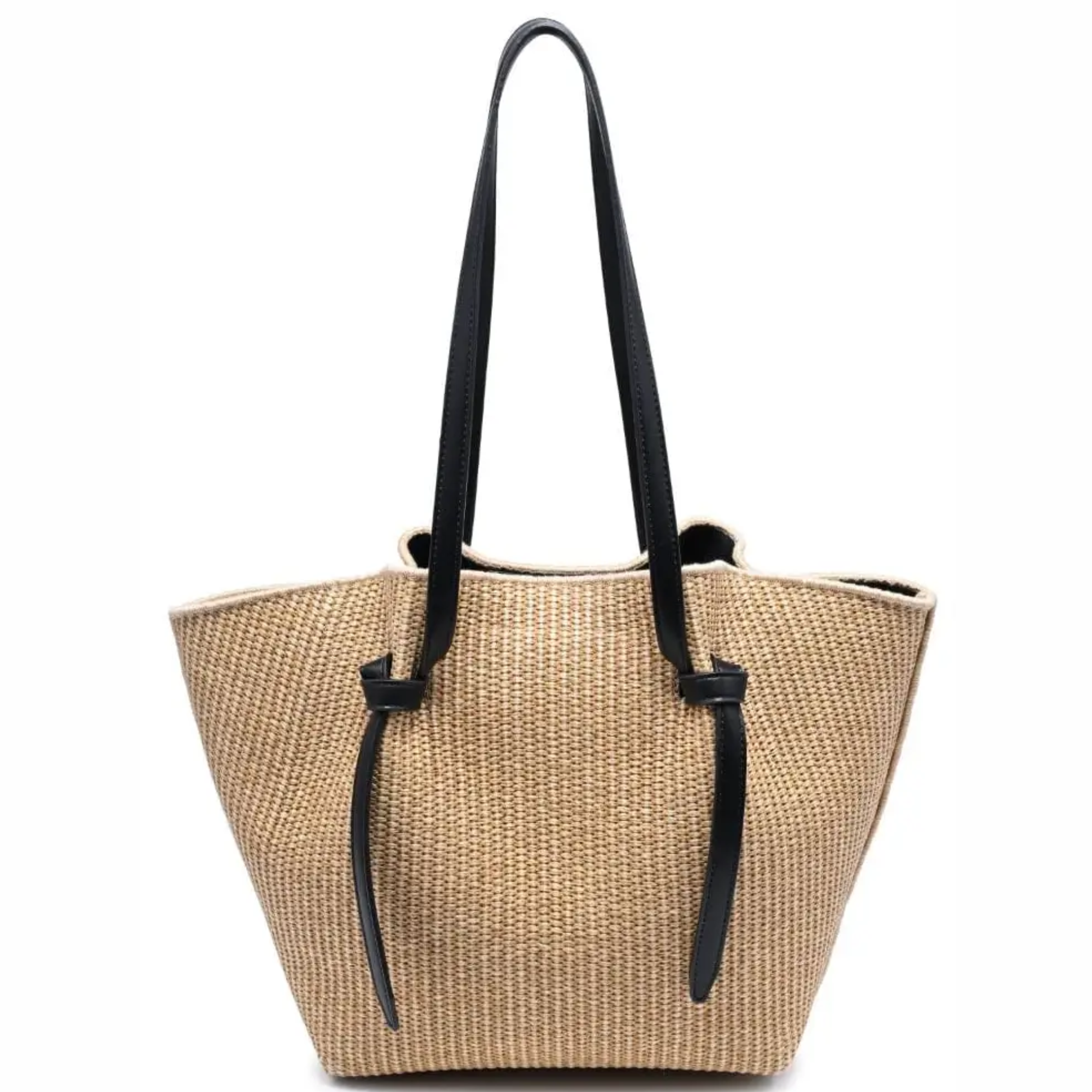 Lorenza 2 in 1 Straw Tote Bag with Pouch
