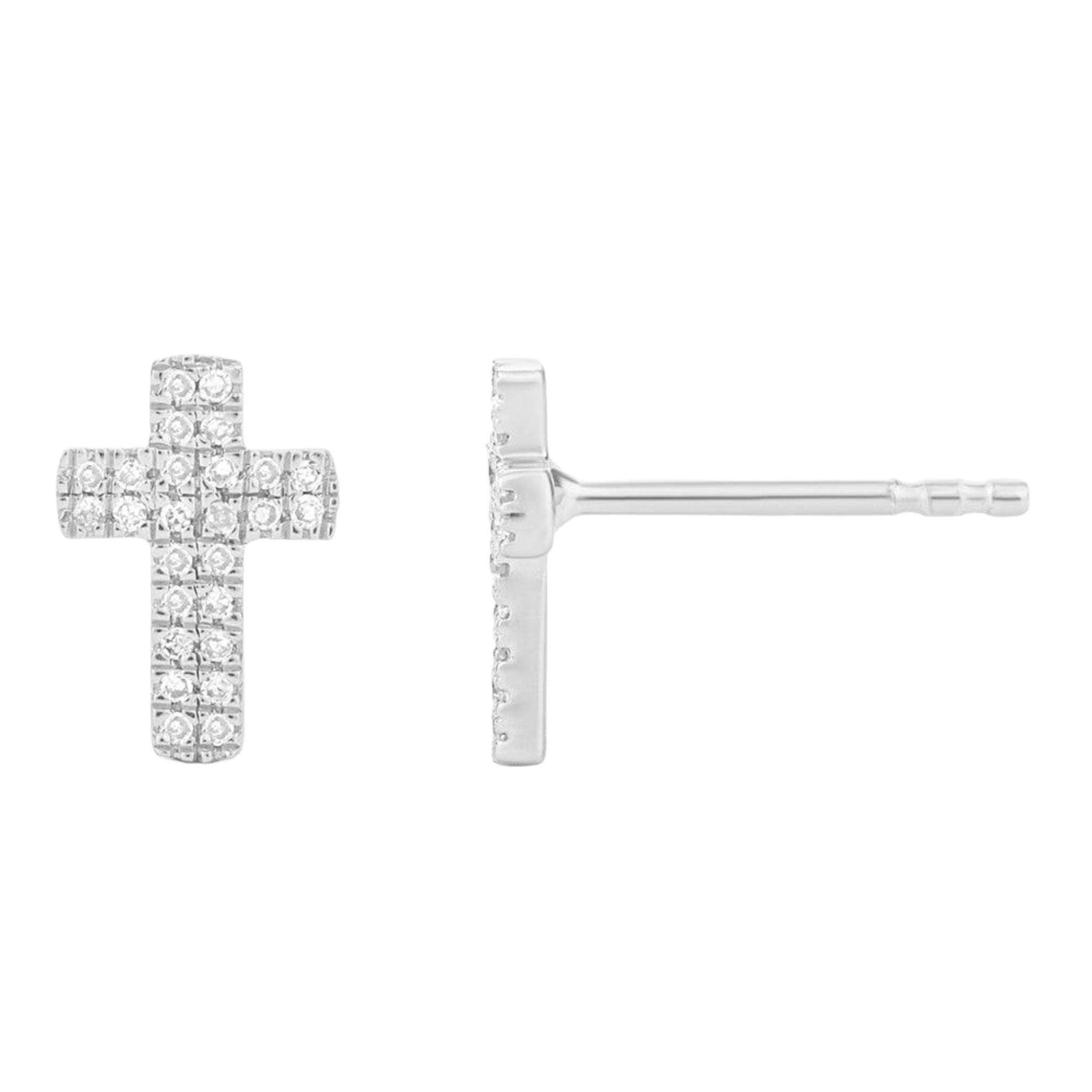 Small Cross Stud Earring