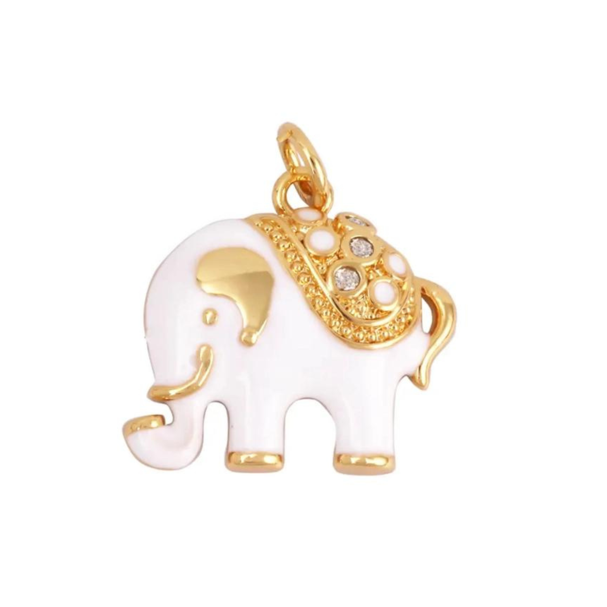 White Elephant Charm For Charm Necklace & Bracelet