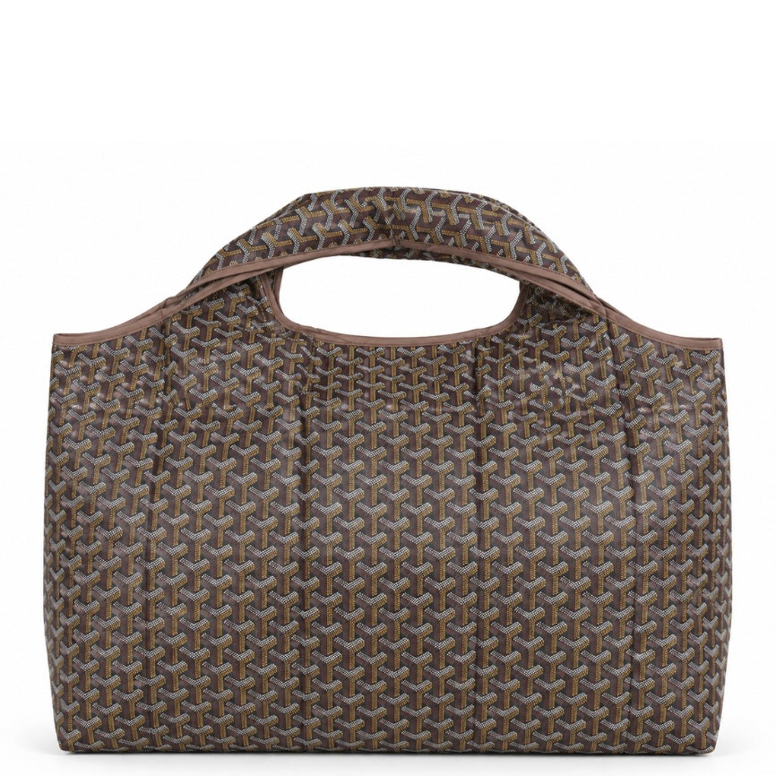 Chevron Eco-Friendly Foldable Nylon Tote Bag - Reusable & Compact