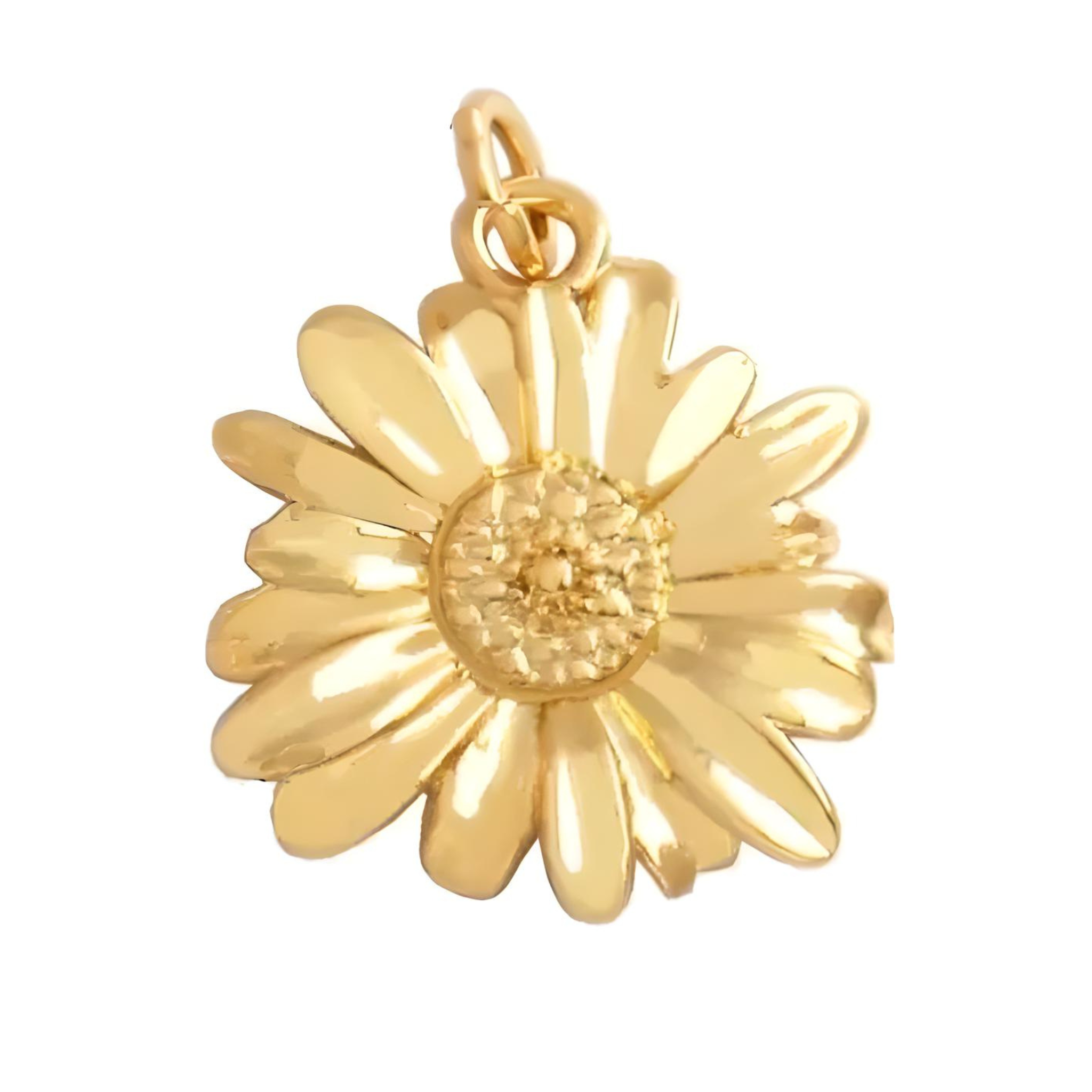 Gold Daisy Charm For Charm Necklace & Bracelet