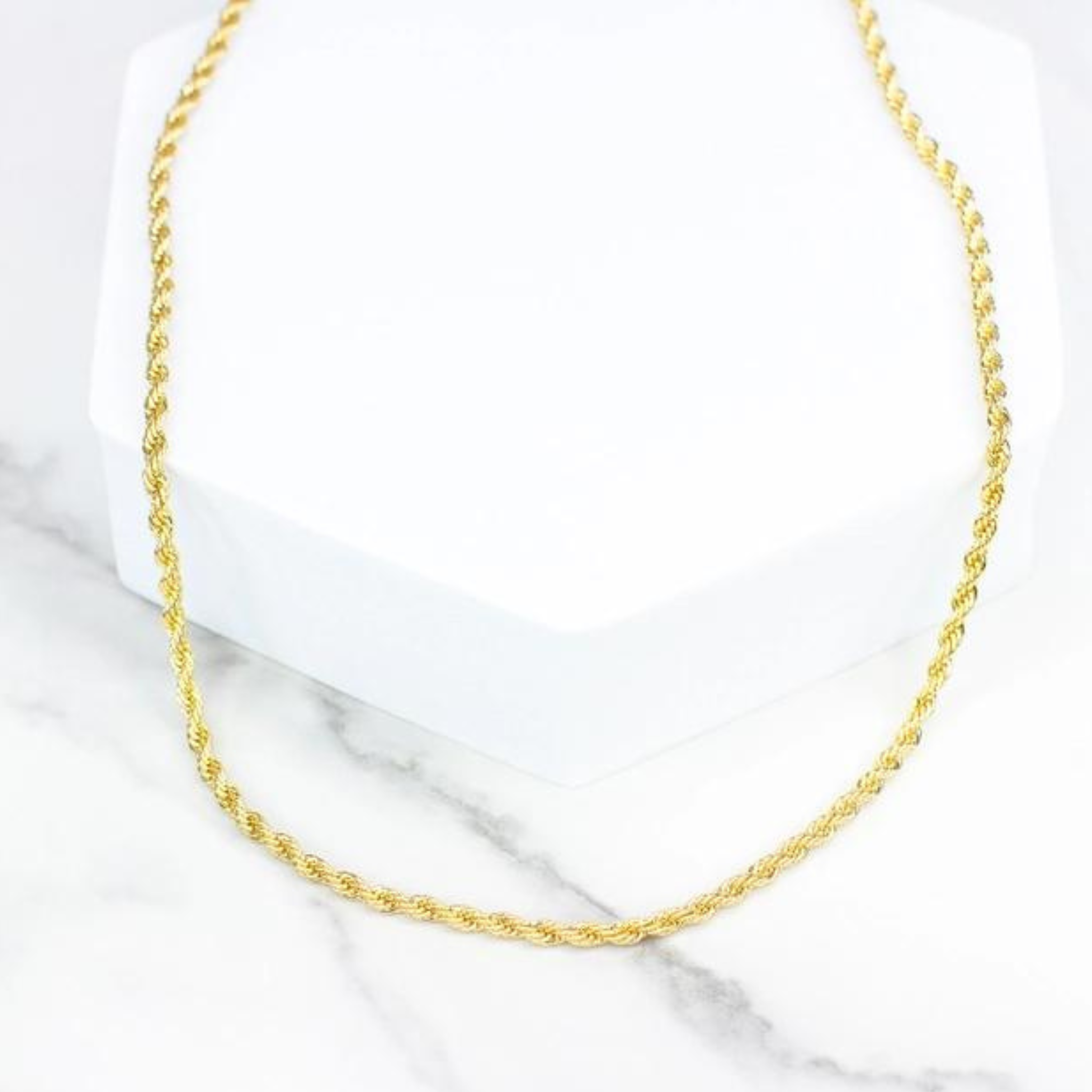 Gold Rope Chain Necklace