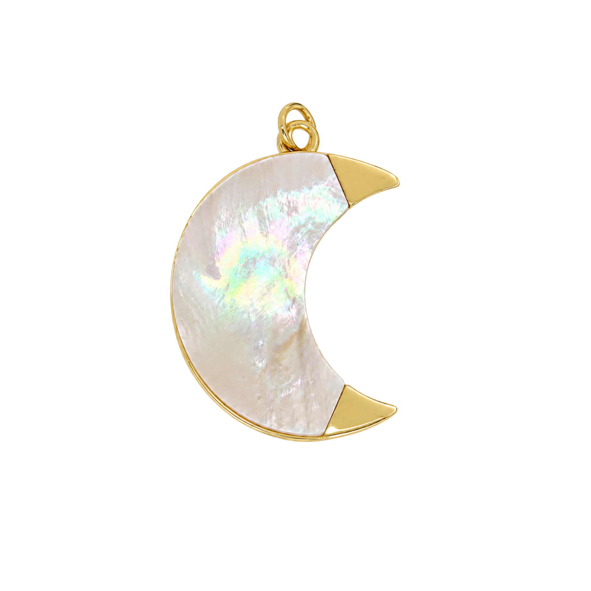 Mother of Pearl Moon Charm