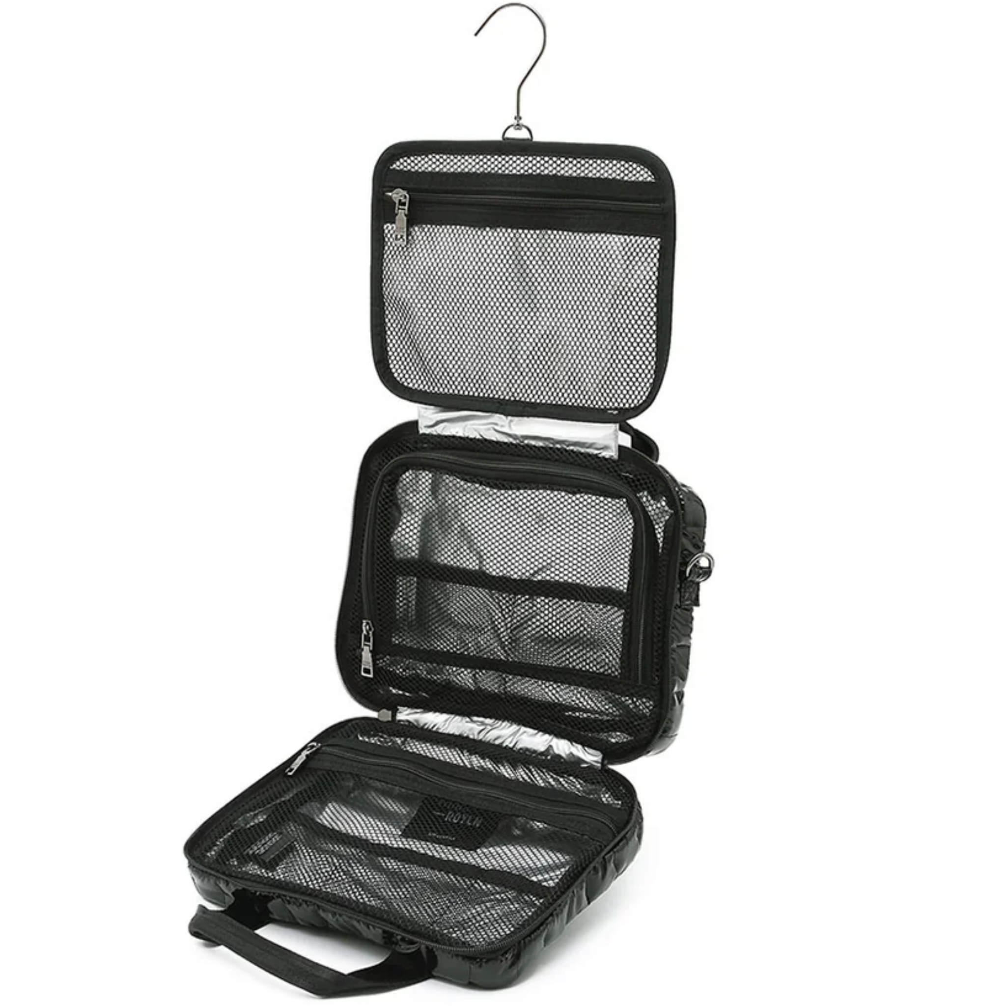 Stowaway Toiletry Case Black Patent