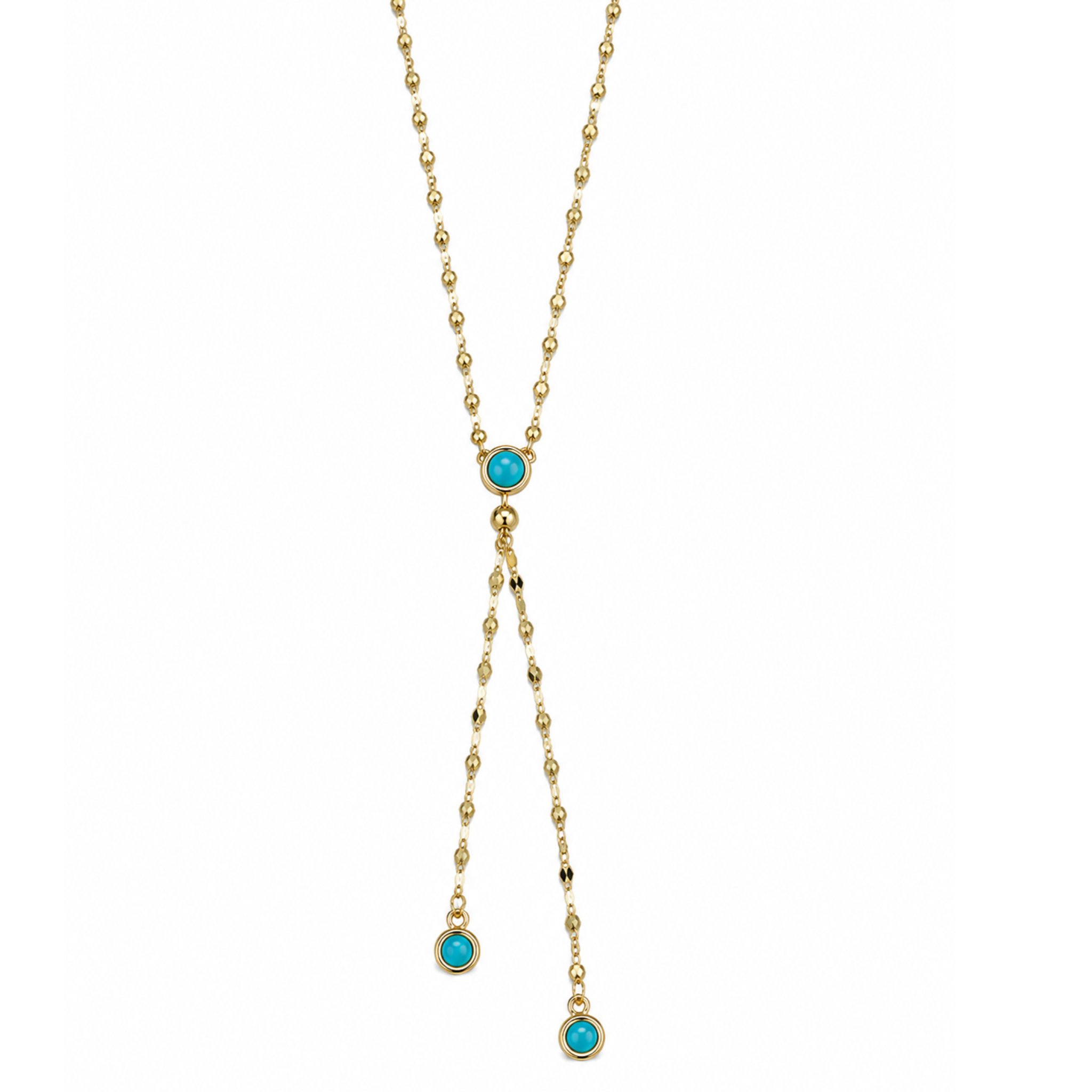 Teal lariat Necklace