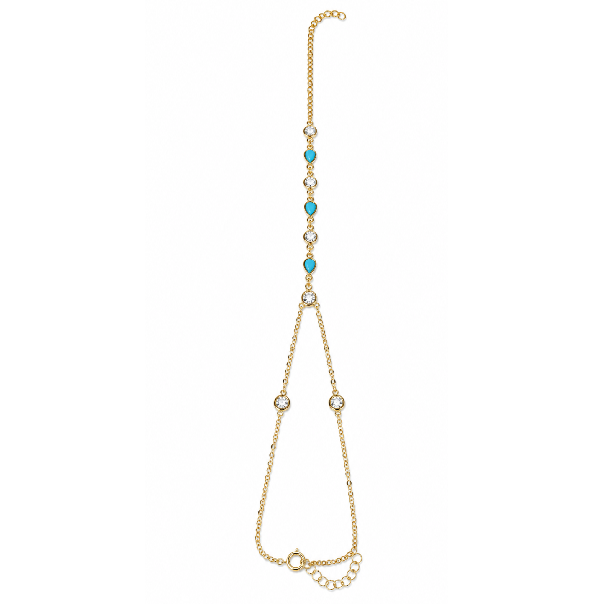 Teal hand chain