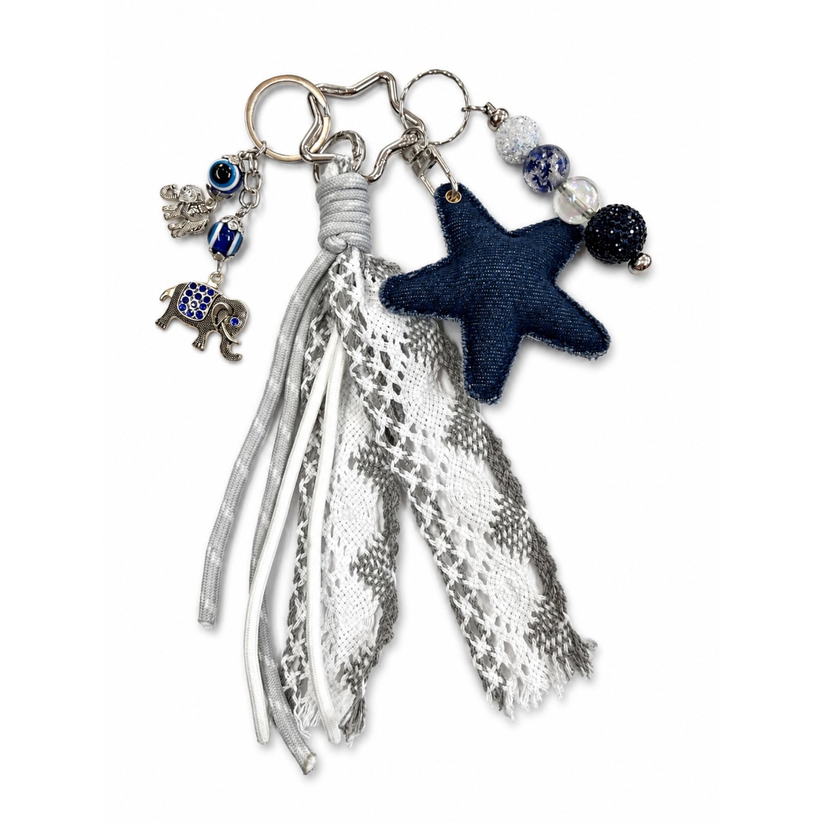 Denim Star Bag Charm