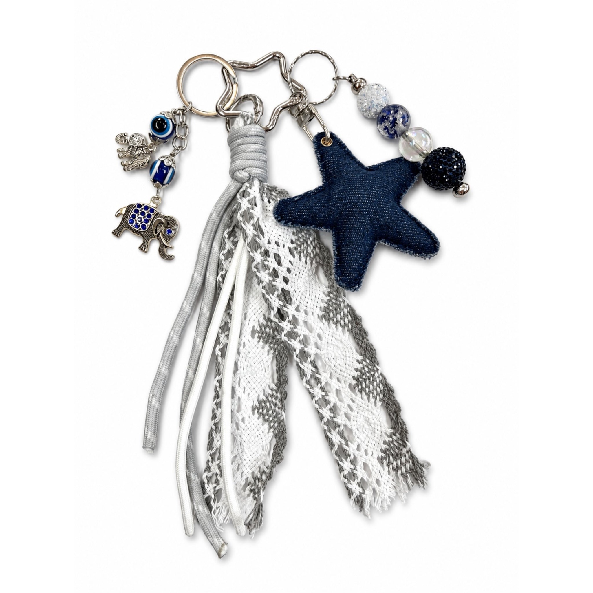 Denim Star Bag Charm