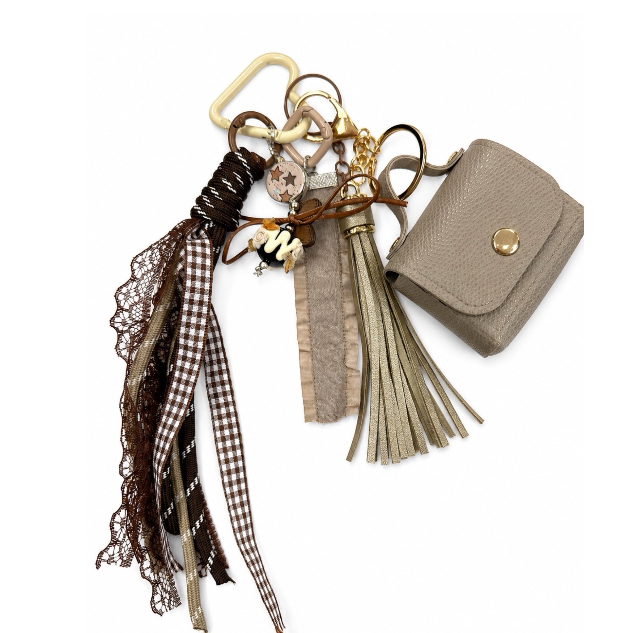 Mini Taupe Purse Bag Charm