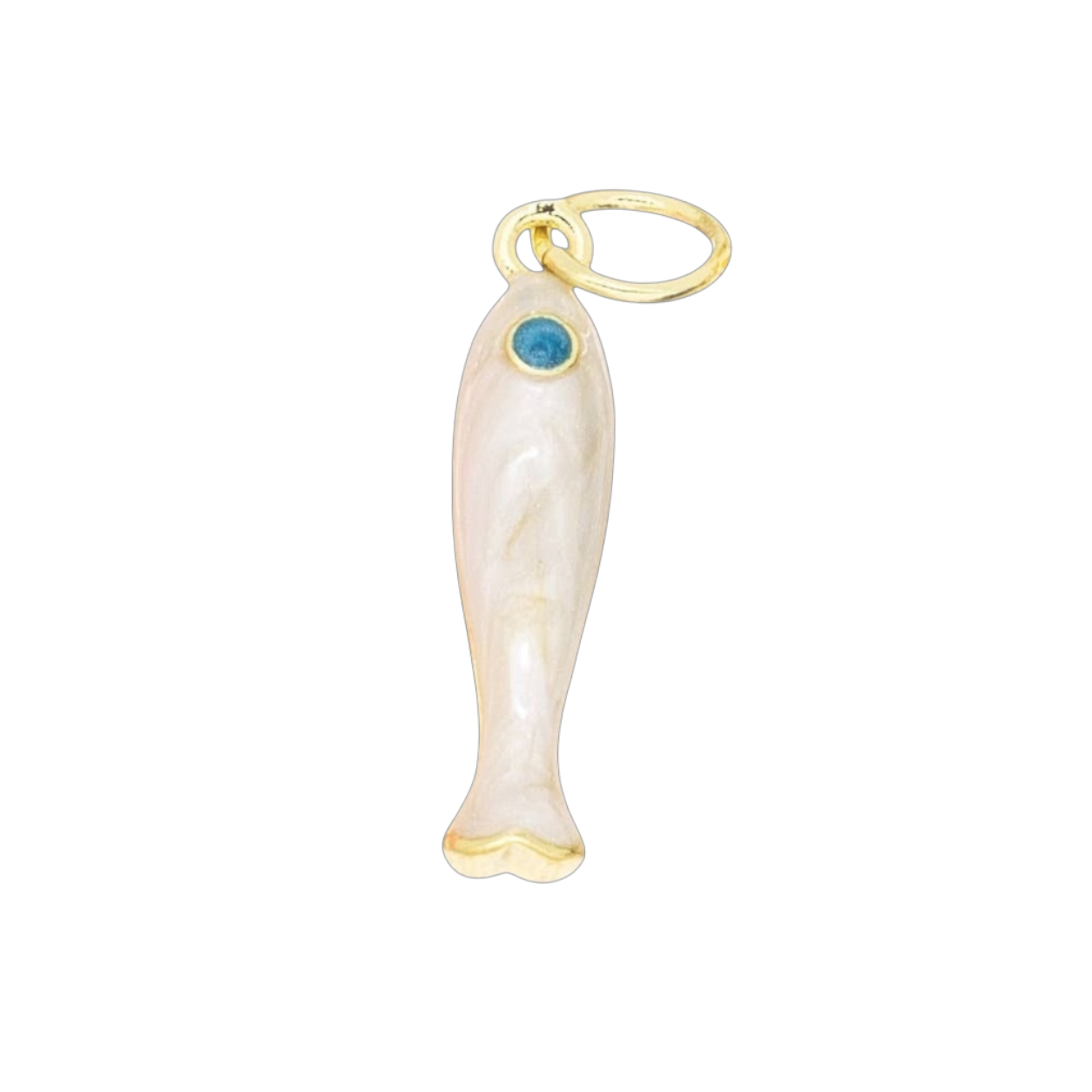 Gold Colorful Fish Charm