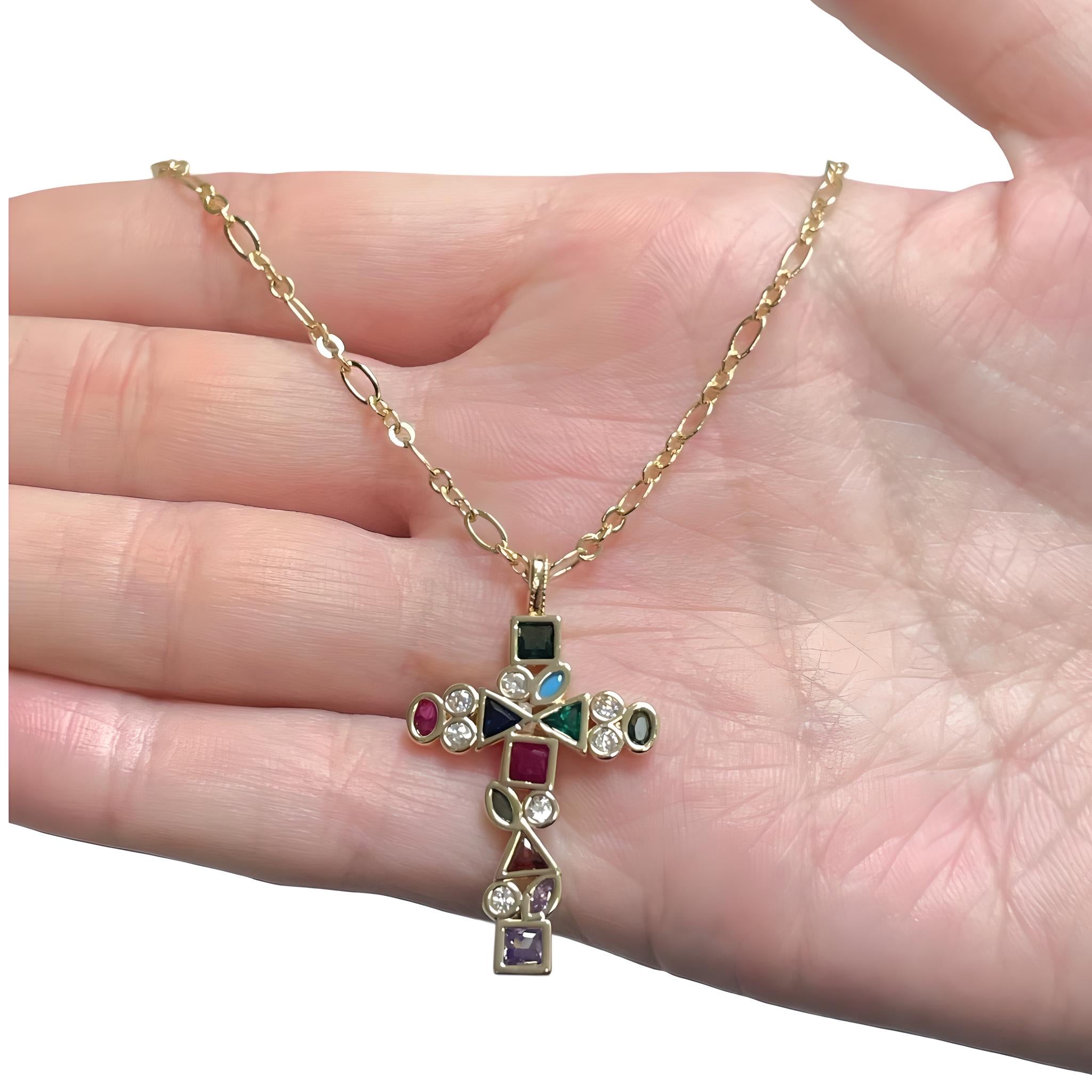 Mini Medici Cross Necklace