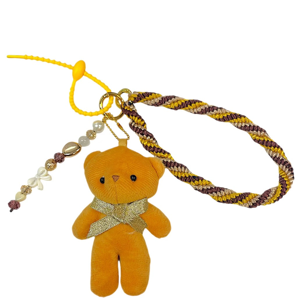 Plush Teddy Bear Beaded Bag Charms