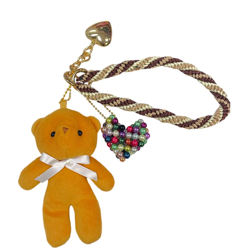 Plush Teddy Bear Beaded Bag Charms