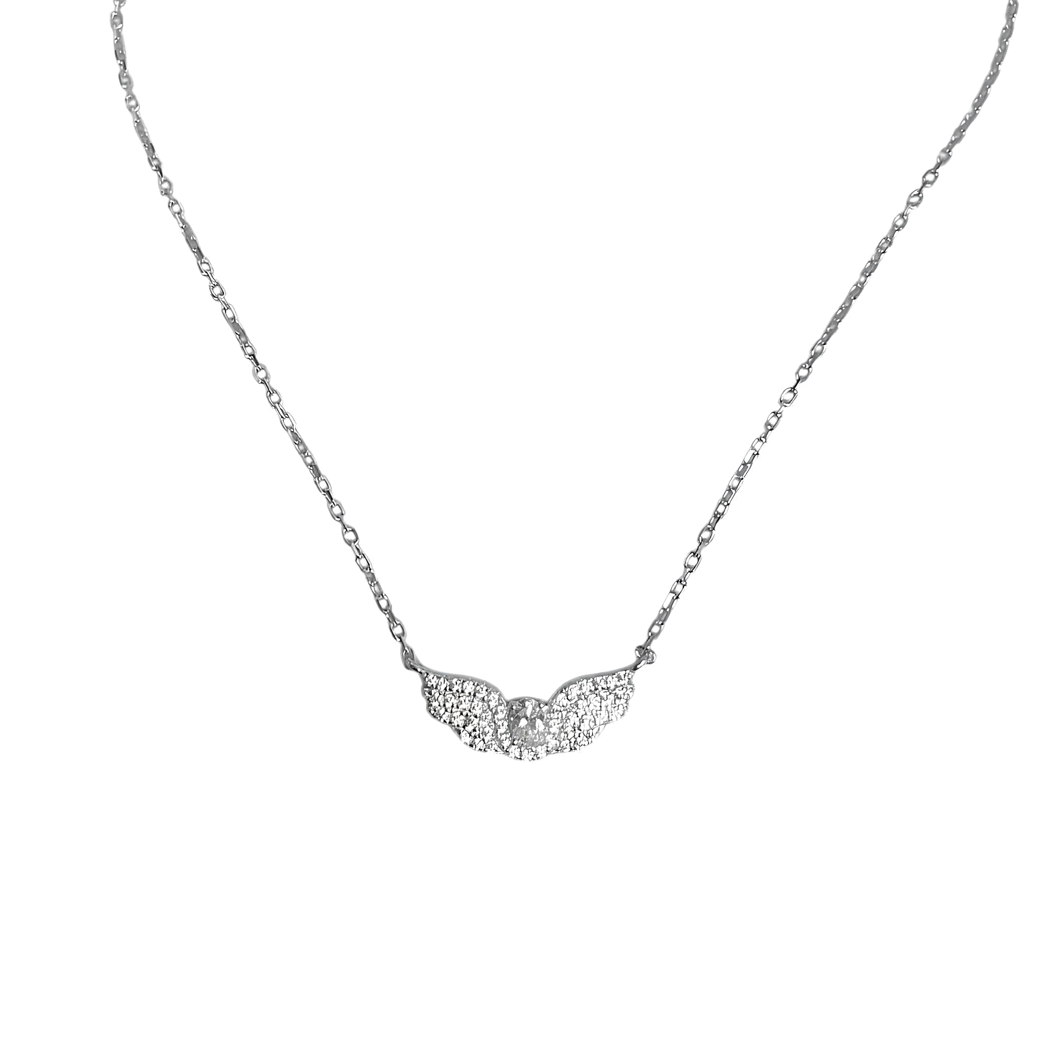 Angel Wing CZ Necklace