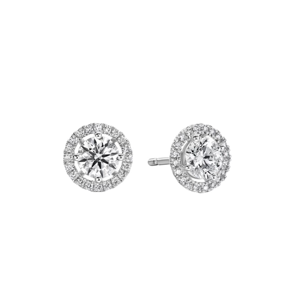 Round CZ Sterling Silver Studs