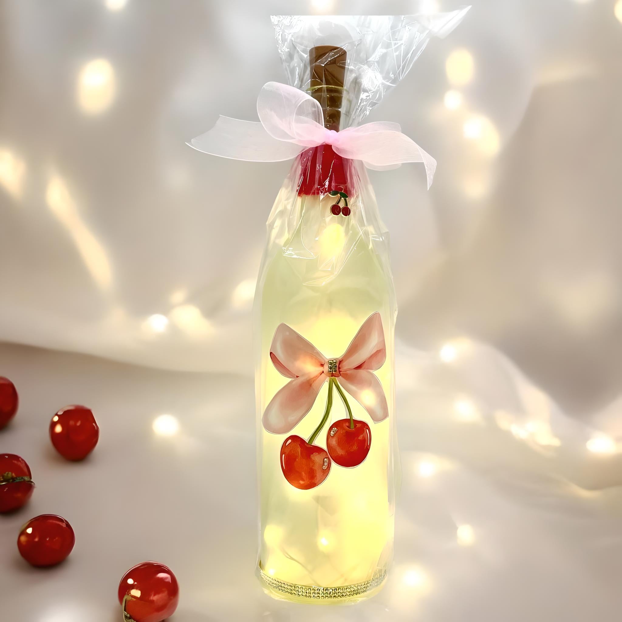 Cherry & Bow Light Up Bottle