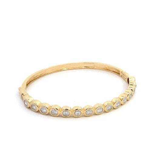 Gold Tennis Bracelet Hard Bangle