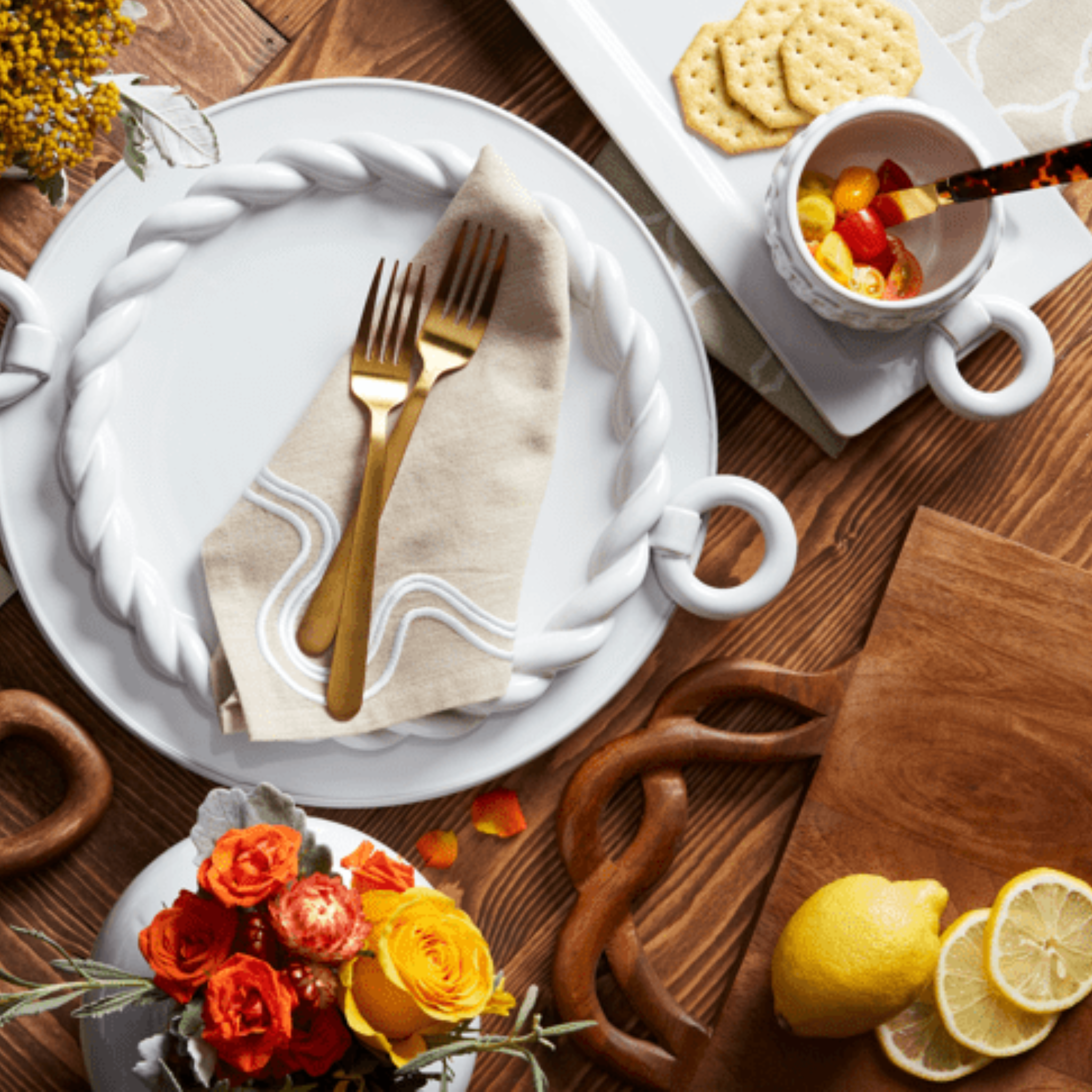 Loop Handle Tray And Dip Set