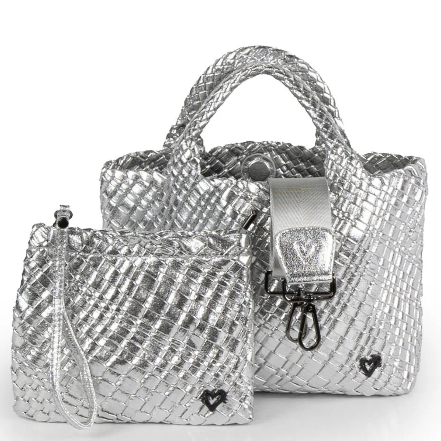 Handwoven Brandon Mini Tote handbag in natural tones, featuring a compact design and sturdy handles by Prenelove.