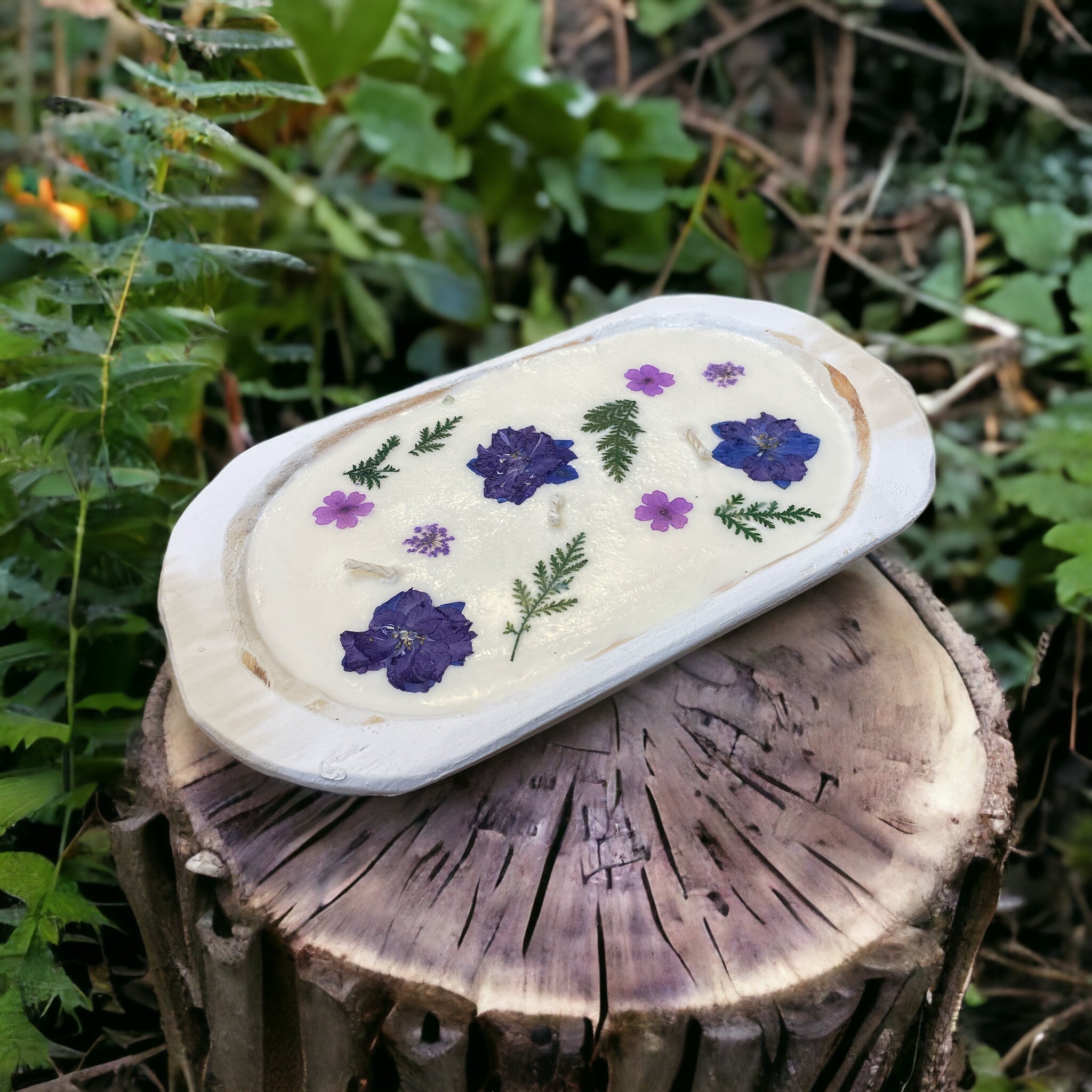 Flower Dough Bowl Soy Candle