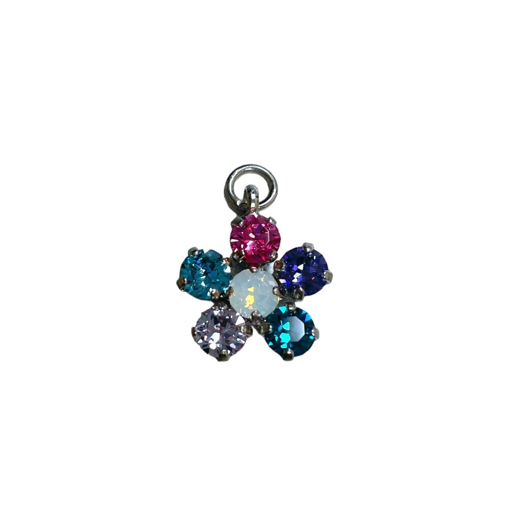 Crystal Flower Charms for Hoops / Necklaces