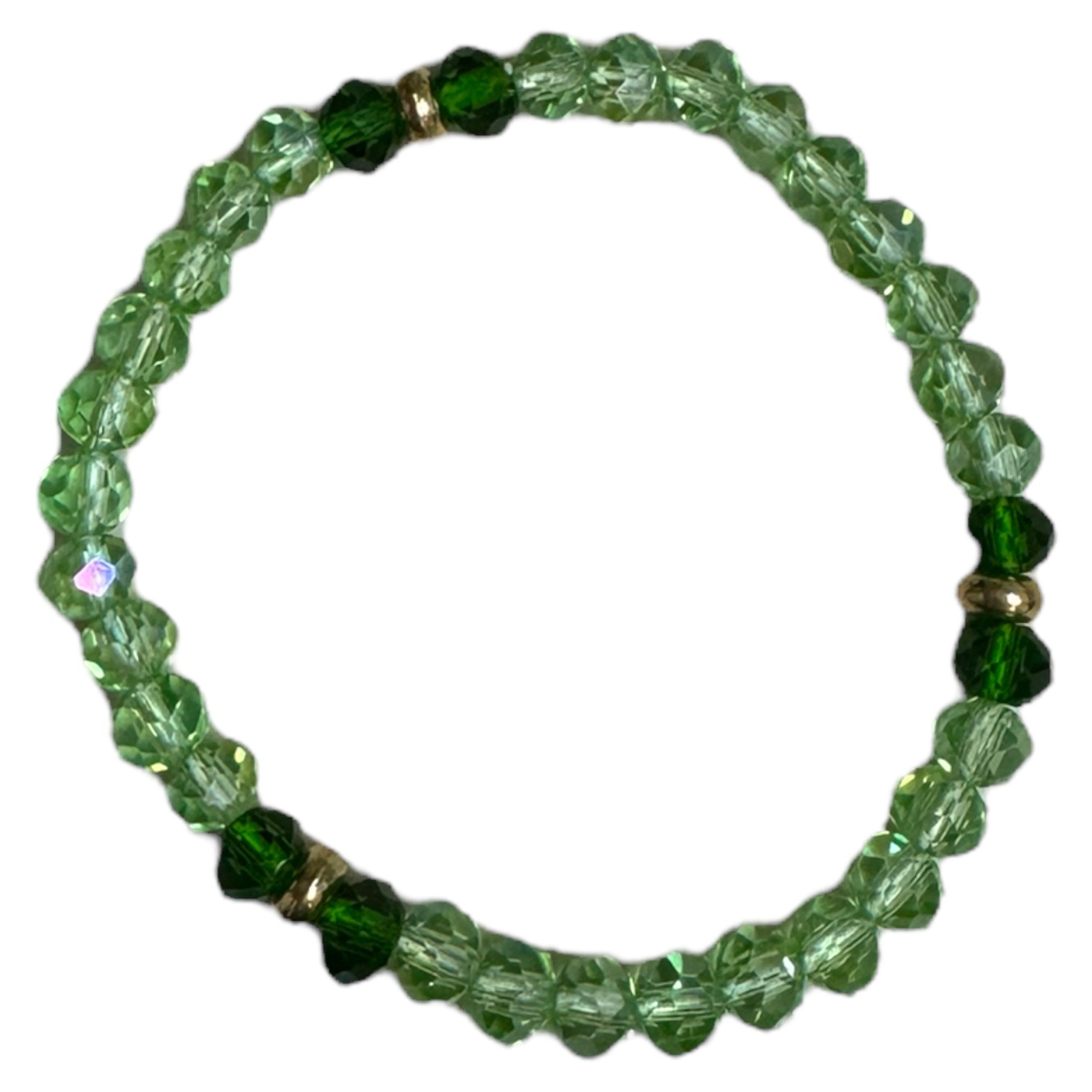 green goddess large crystal bracelets