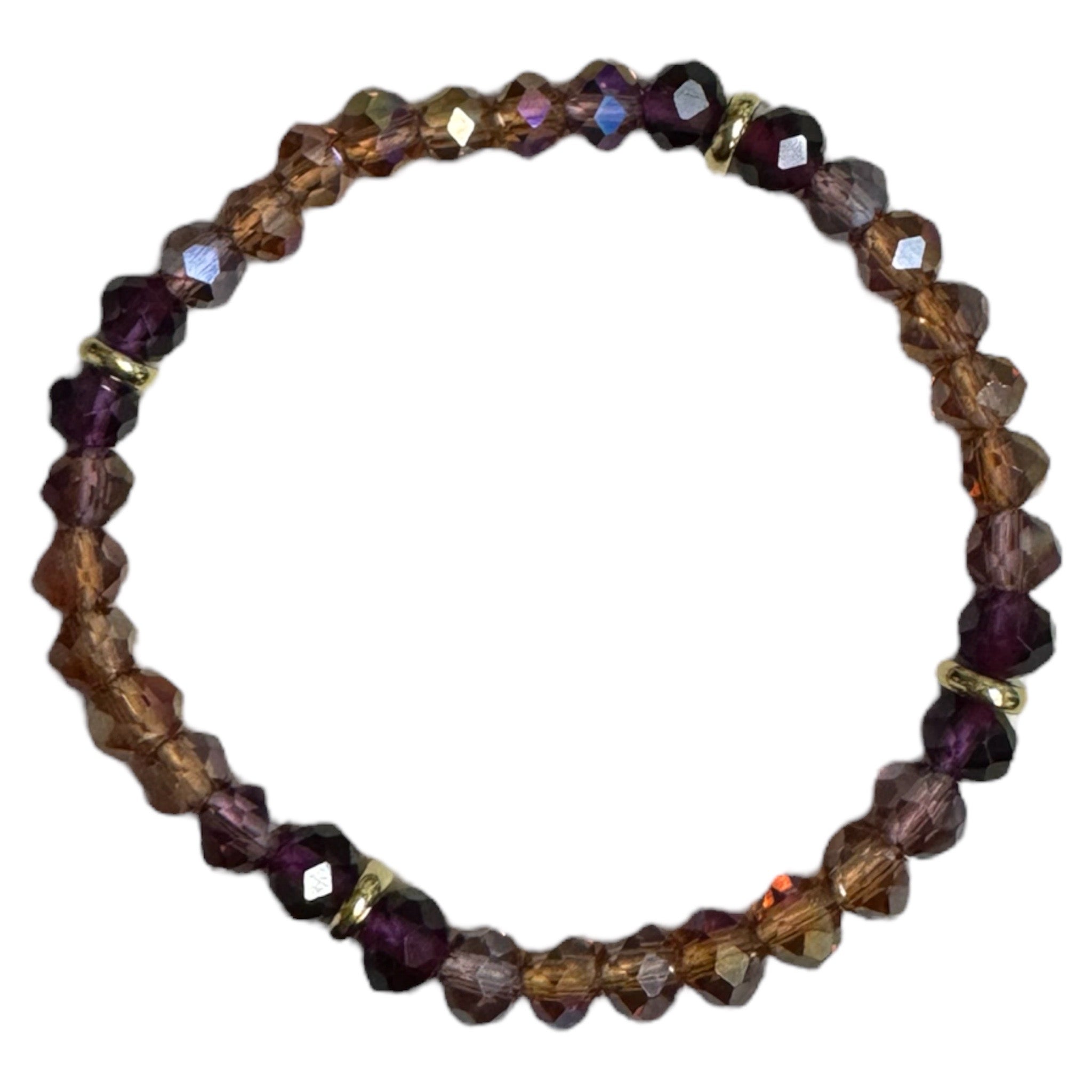 Grape Popsicle Crystal Beaded Stretch Bracelets