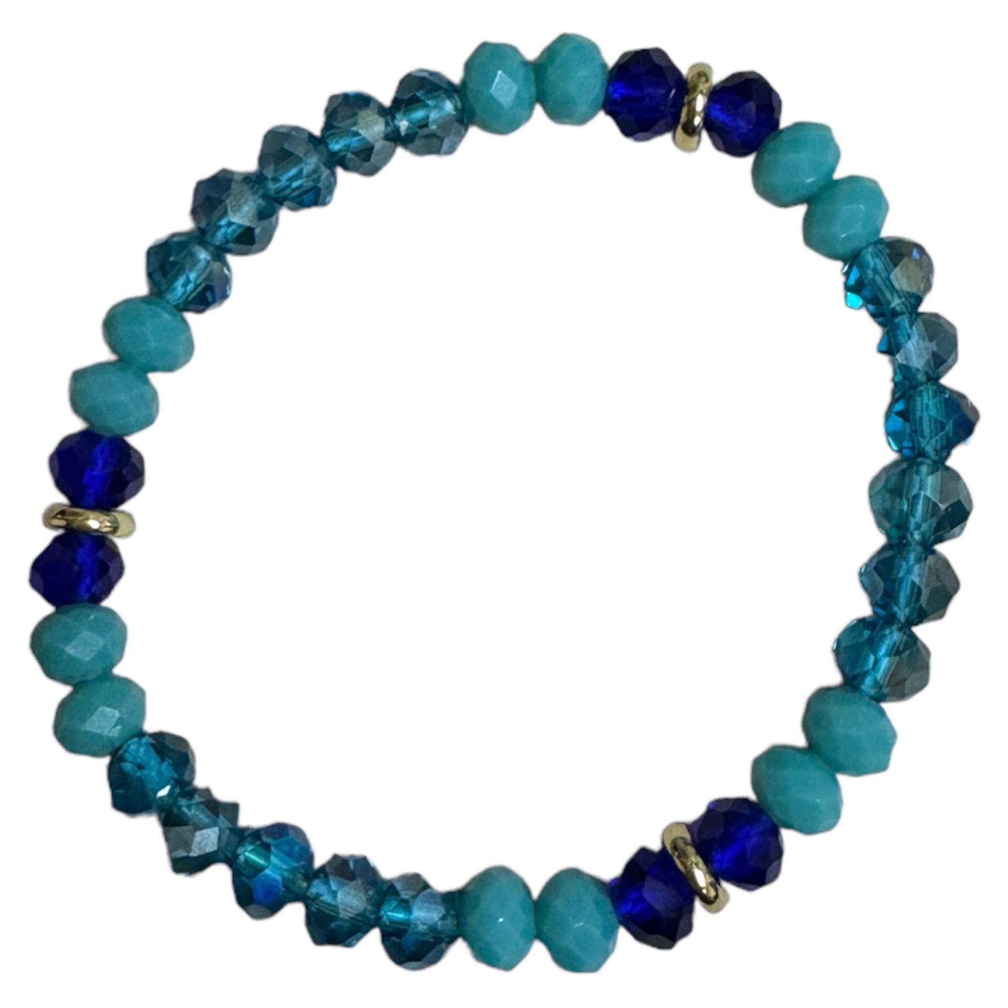 Blue Sky Crystal Stretch Bracelet