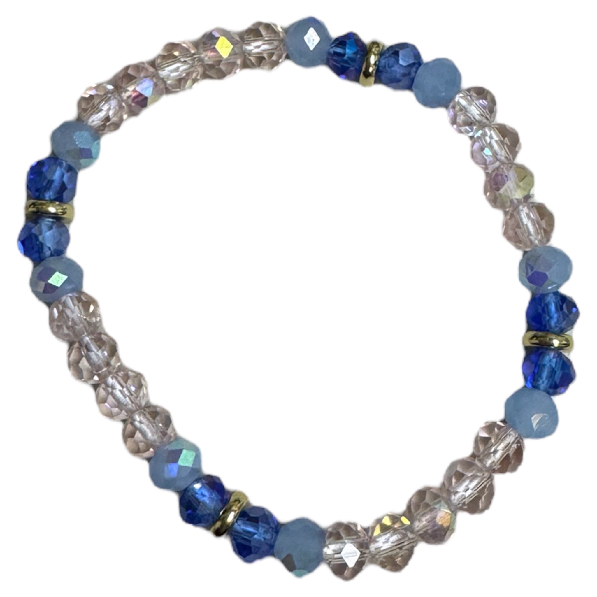 Blue Sky Crystal Stretch Bracelet