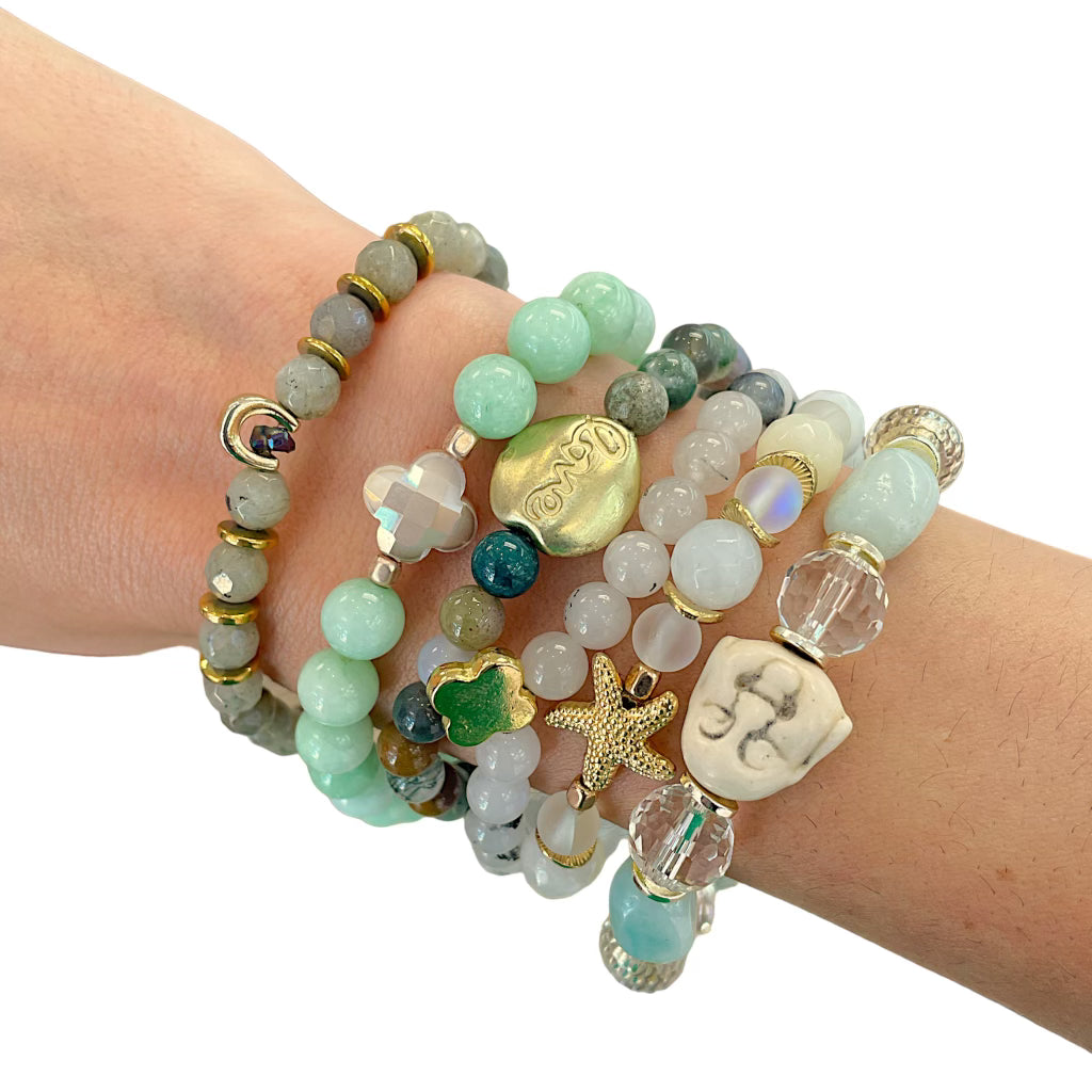 Seafoam ocean beaded bracelets