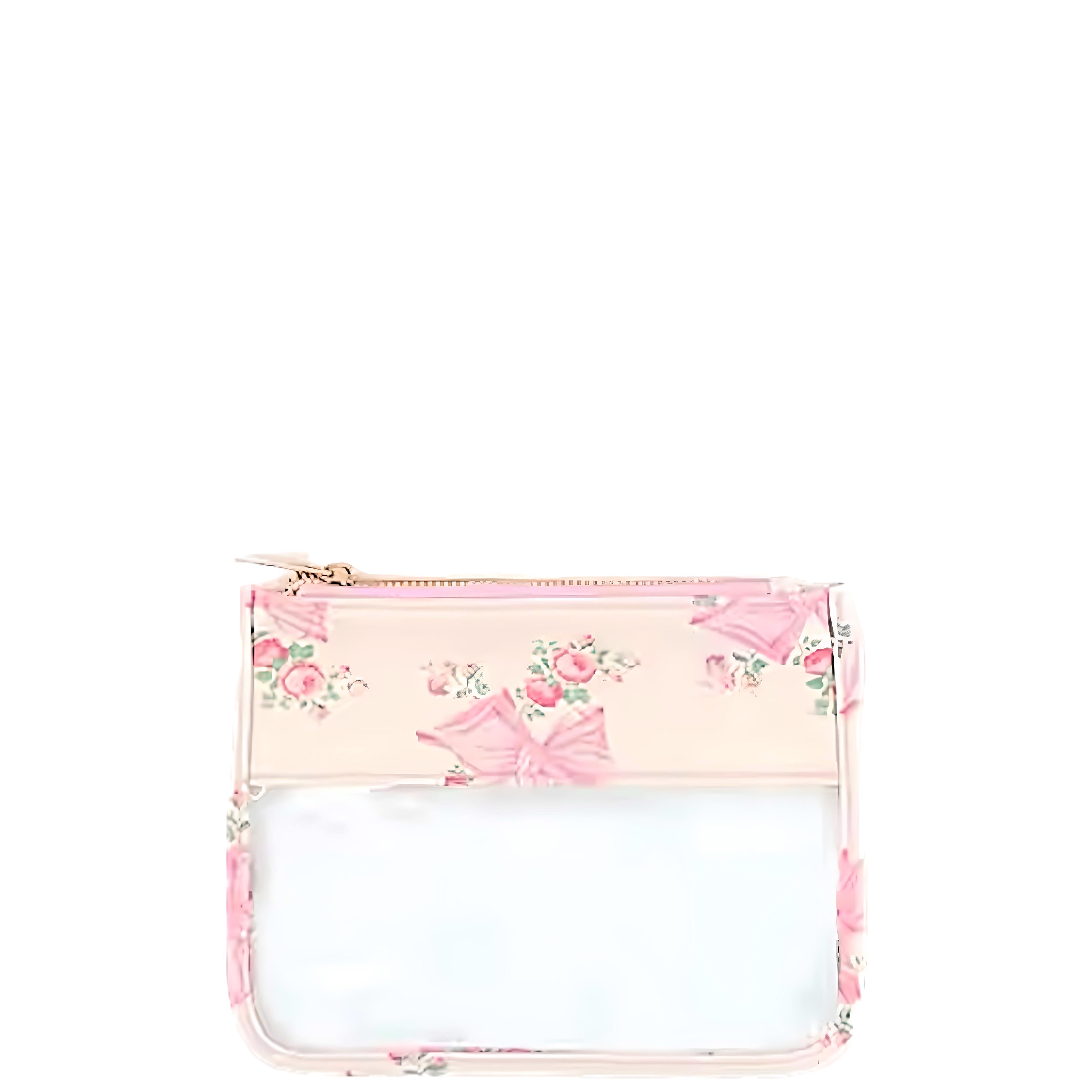 Shabby Chic Bow Clear Flat Pouches