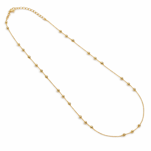 Dainty Gold Ball Chain Adjustable Necklace