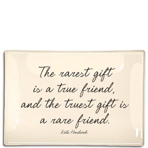 The Rarest Gift Is A True Friend Decoupage Glass Tray