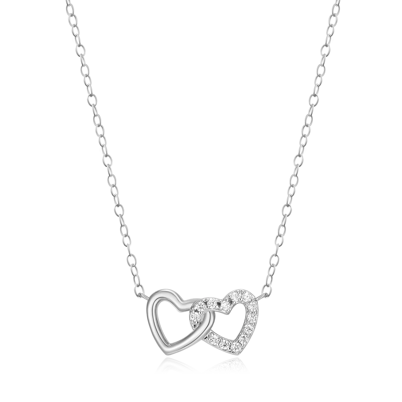 Monte Luna Open Twin Heart Necklace - BN0010W