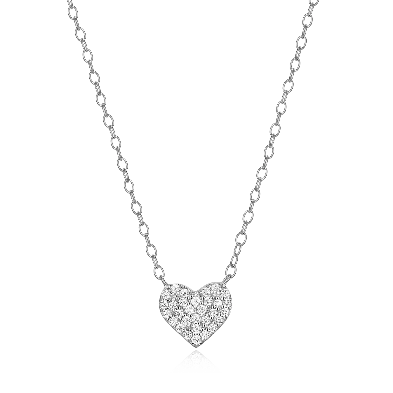 Monte Luna Pave Heart Necklace - BN0006W