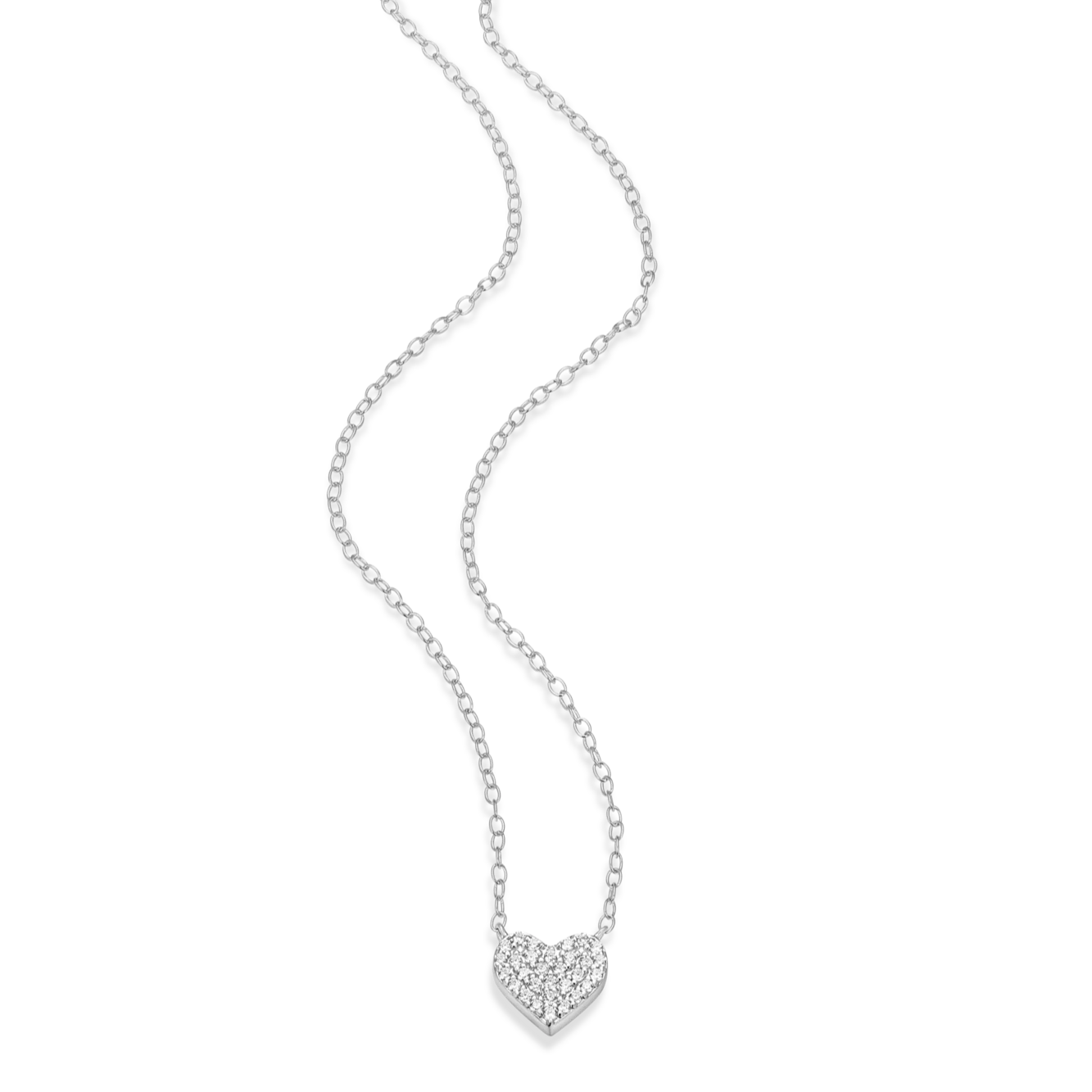 Monte Luna Pave Heart Necklace - BN0006W