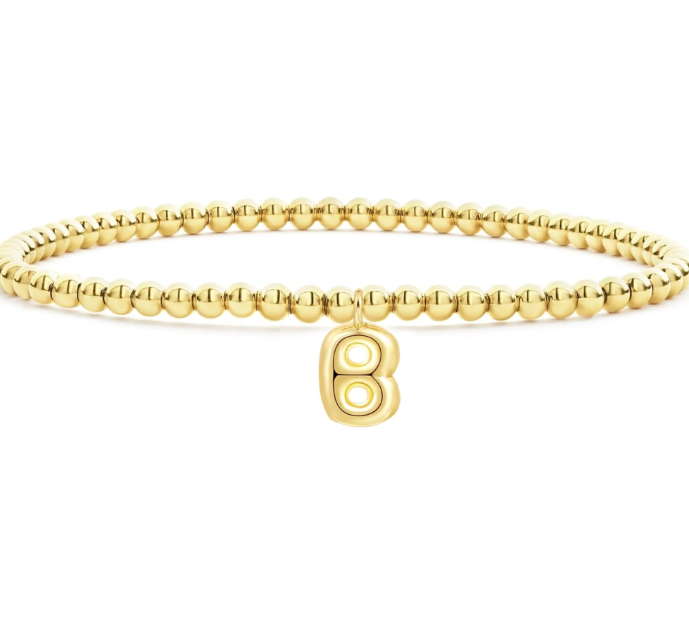 Bubble initial bracelets