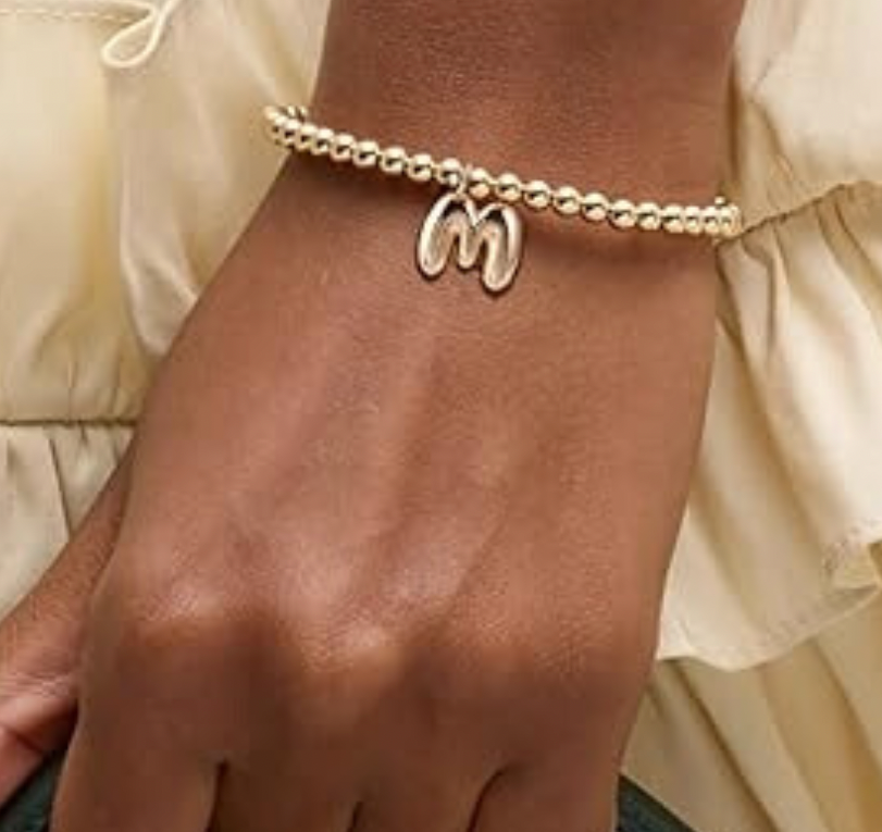 Bubble initial bracelets