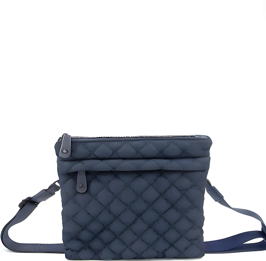 N/S Quilted Nylon Crossbody with Outside Pockets