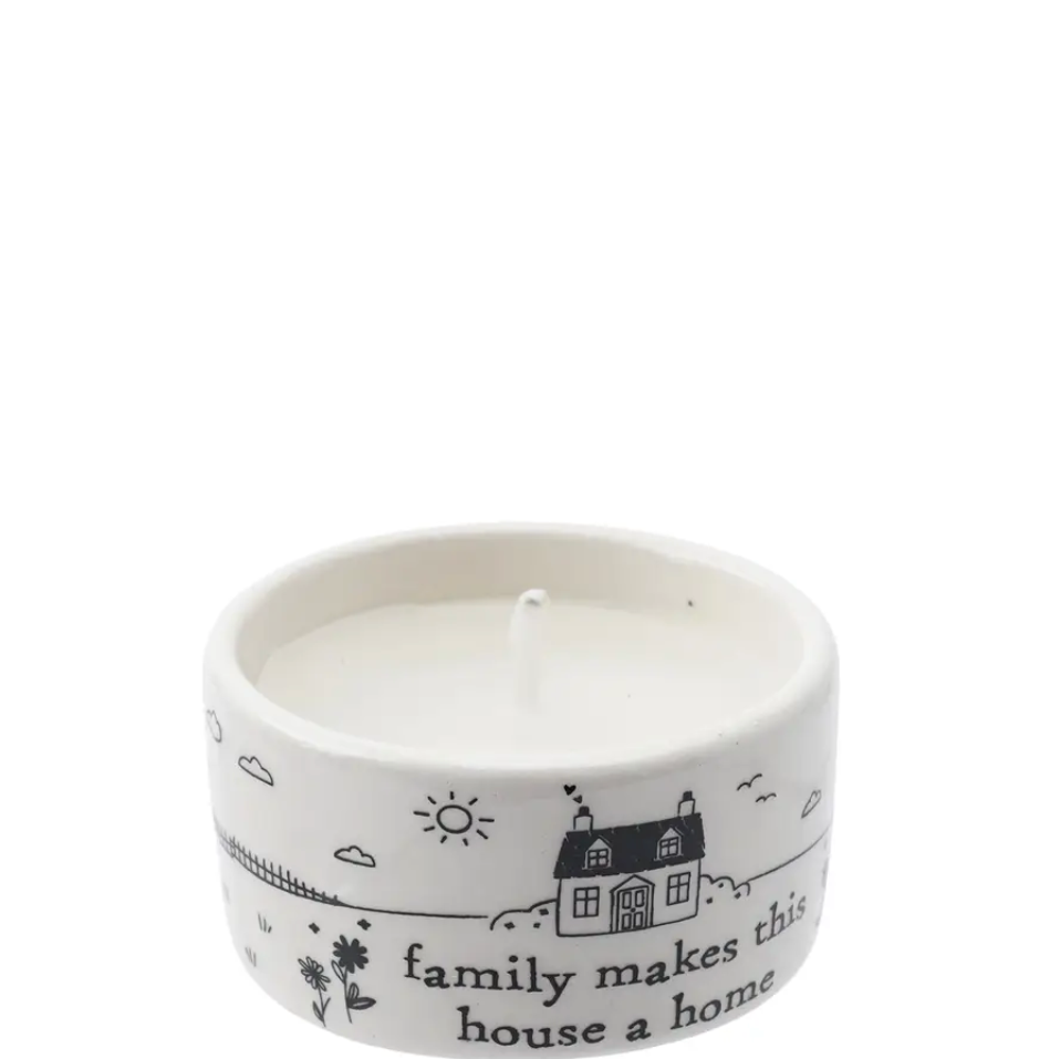 Send with Love 'family Makes This...' Ceramic Tealight