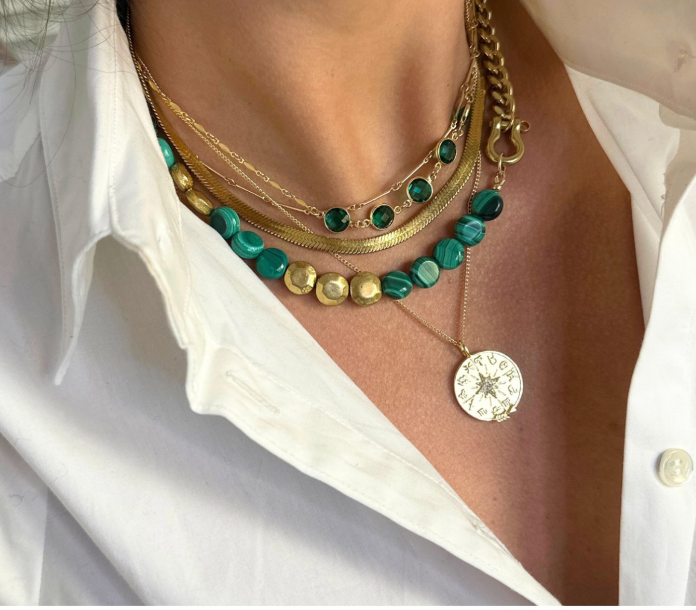 SHACKLE SINGLE: MALACHITE (LIMITED EDITION) - 17" L