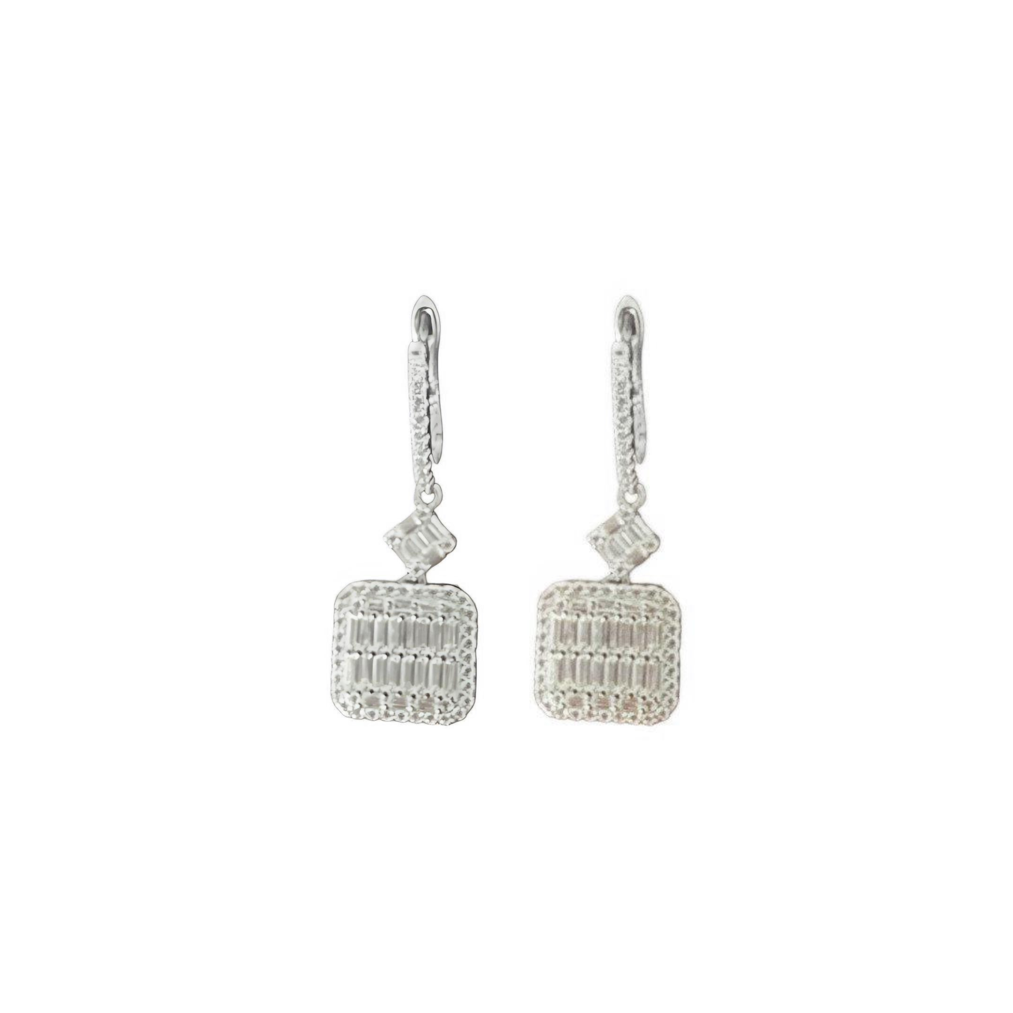 Square droplet earrings