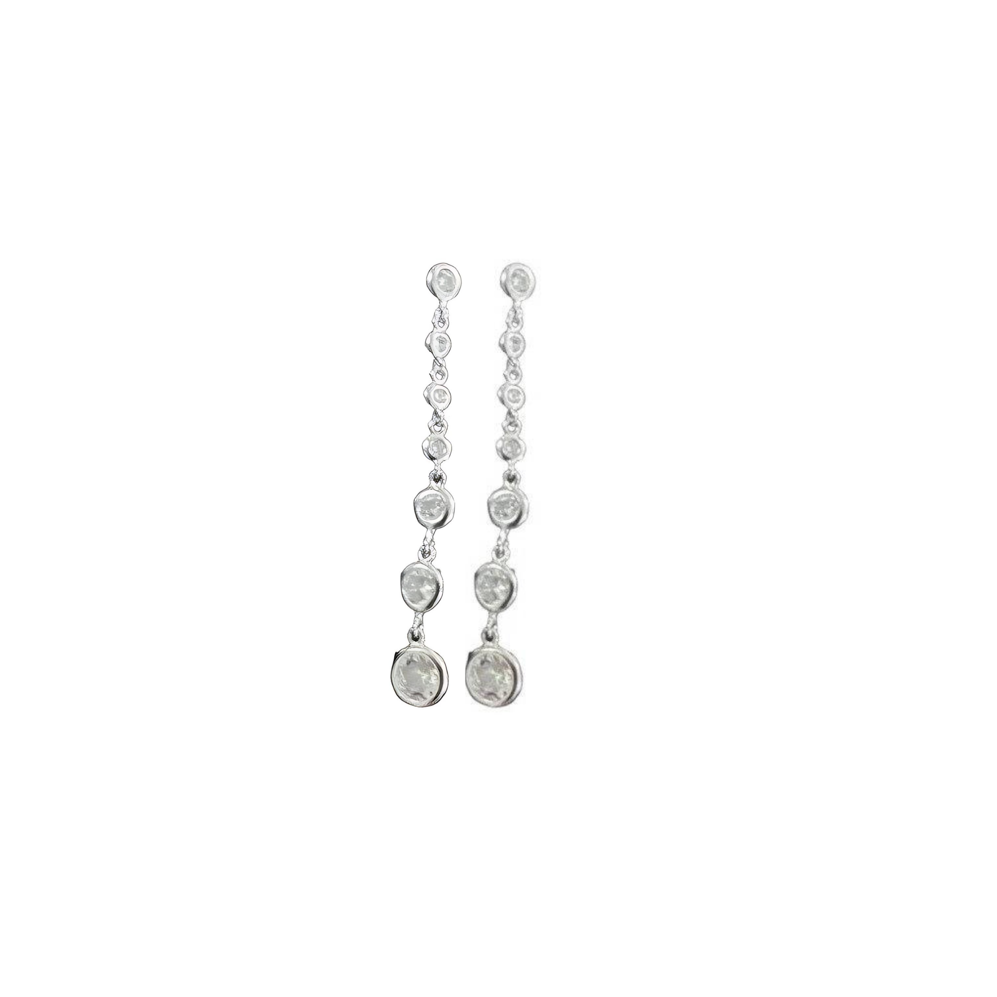 Circle droplet cz earrings