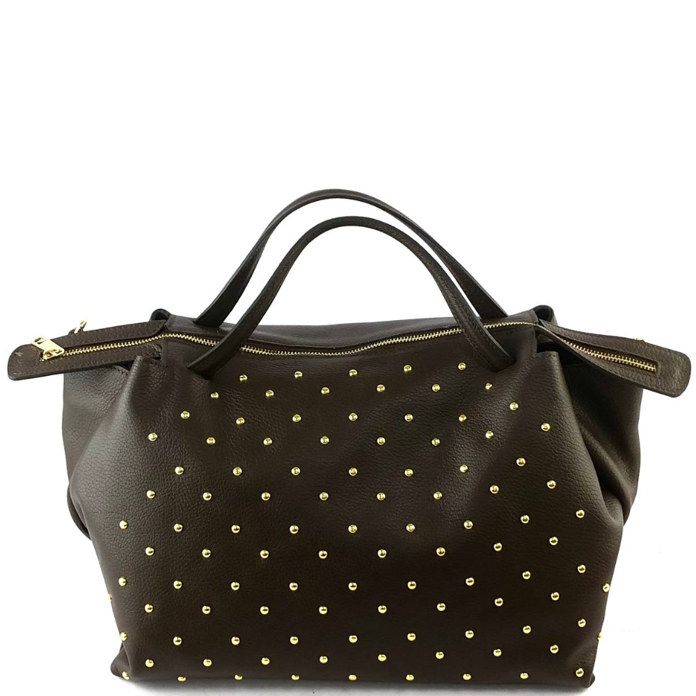 Hand Bag Crossbody Jasmine Front Total Gold Studs