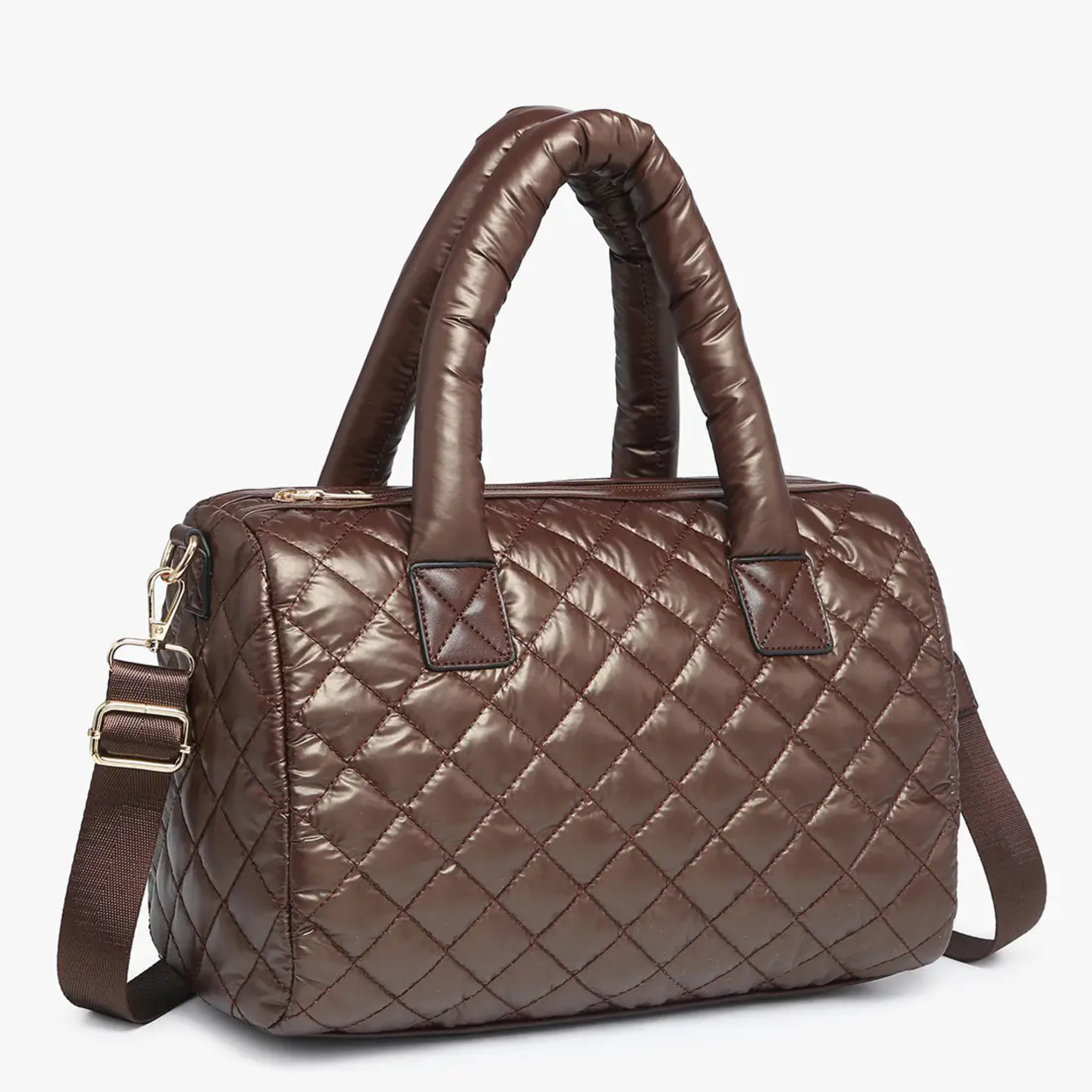 Trista Quilted Nylon Satchel/Tote