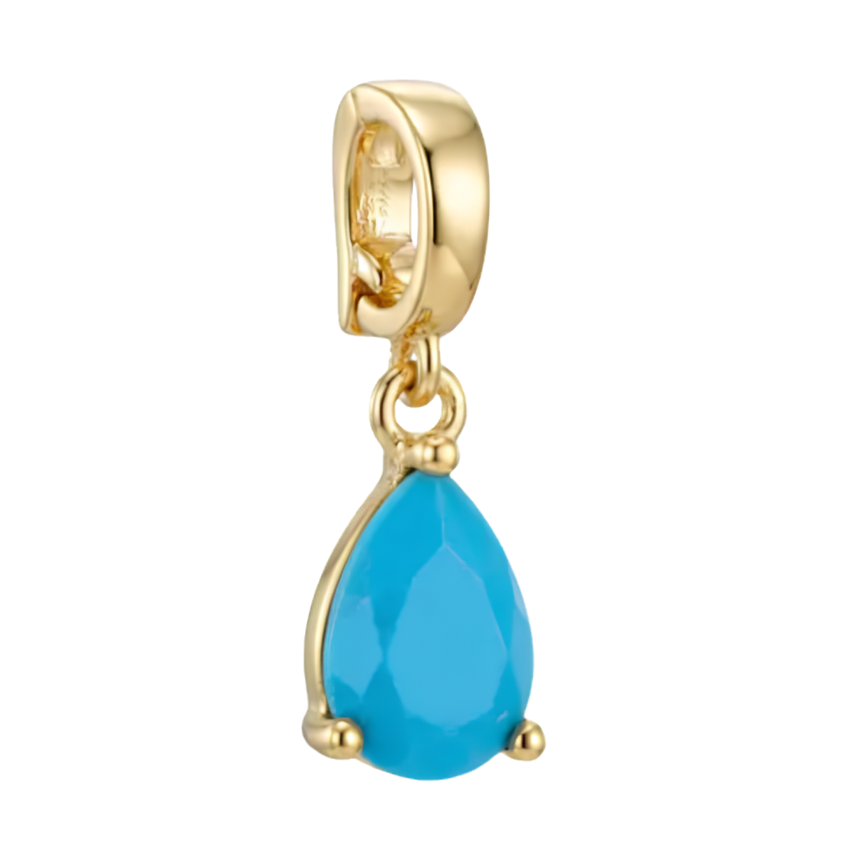 Pear Cut Charm Turquoise