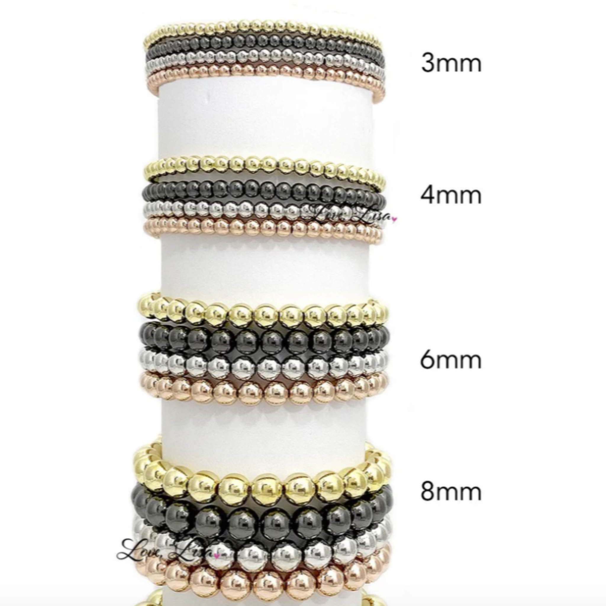 Classic beaded stretch bracelets