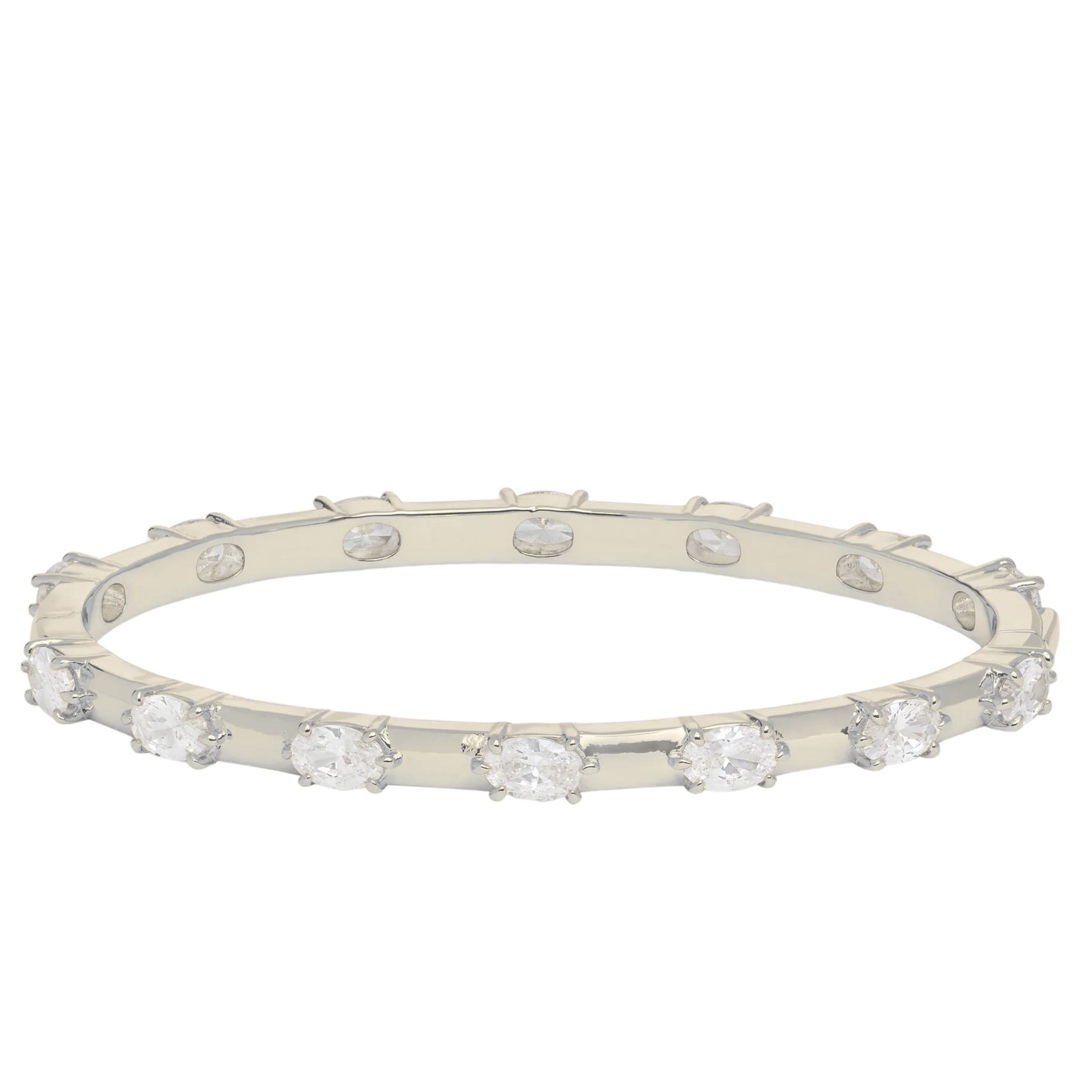 Melinda Maria She's on Point Station Cuff bracelet with sleek, minimalist design and silver-tone finish.