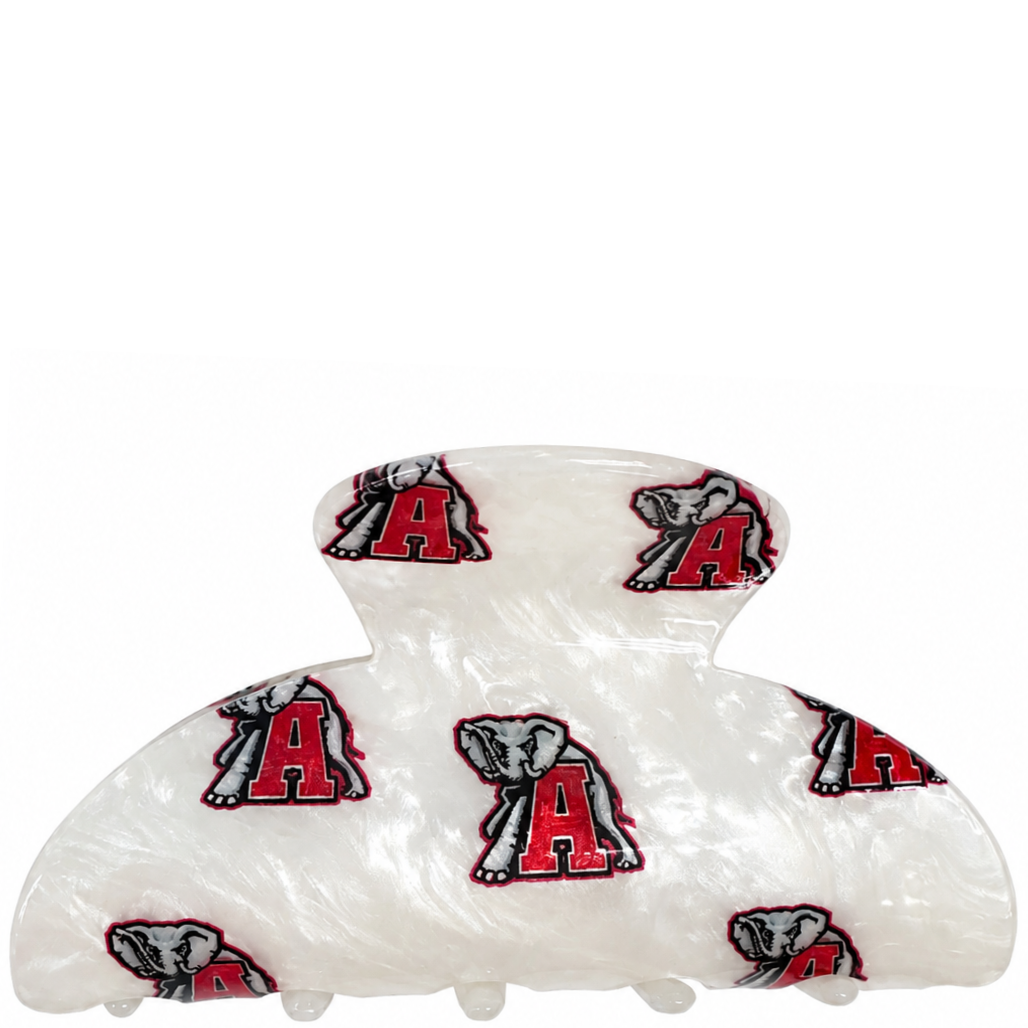 Private label college hair clips showing colorful, metal hair clips with decorative designs for stylish hair accessories.