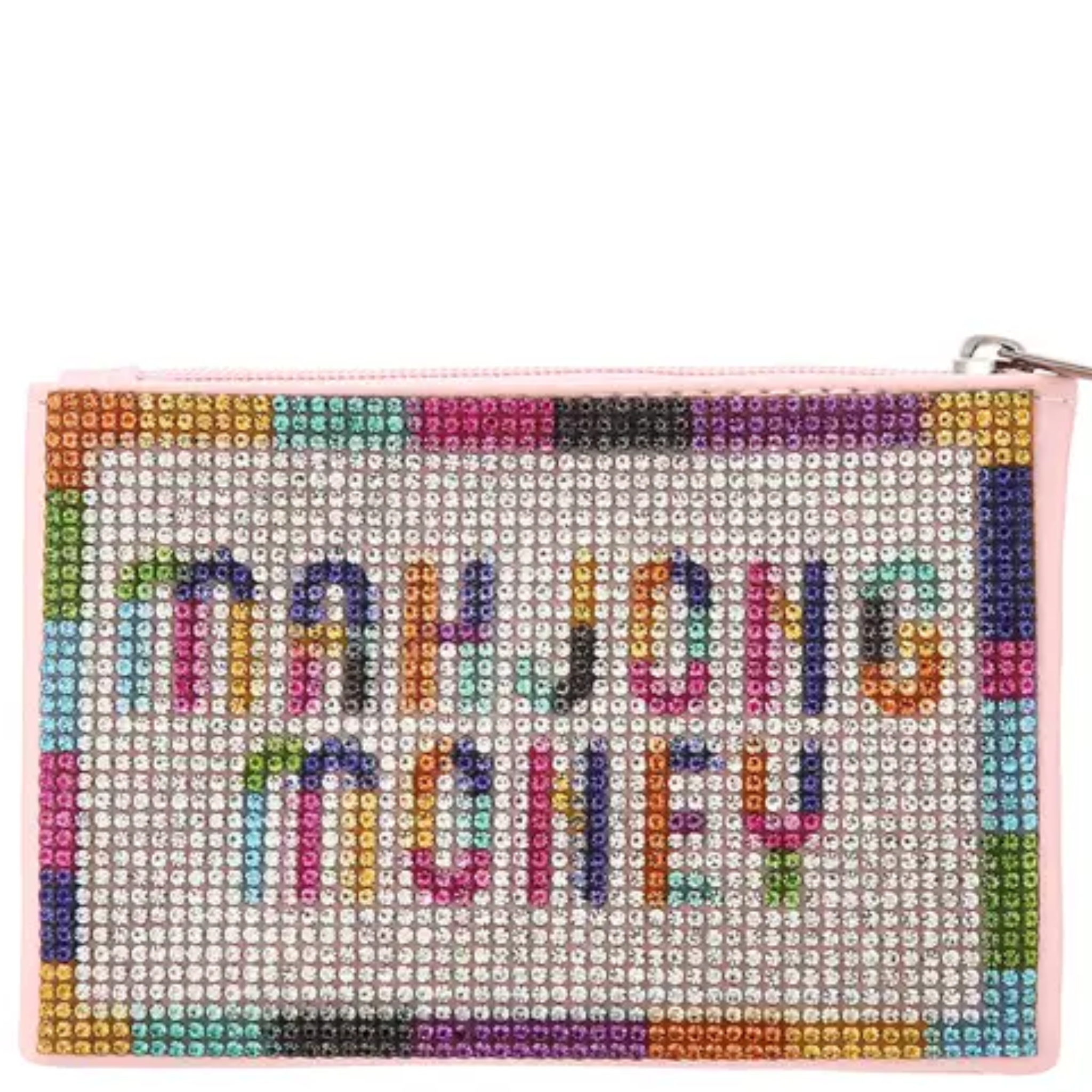 Ladies Mahjong coin purse with money-themed design by Private Label, featuring colorful Mahjong tiles and coin compartment.